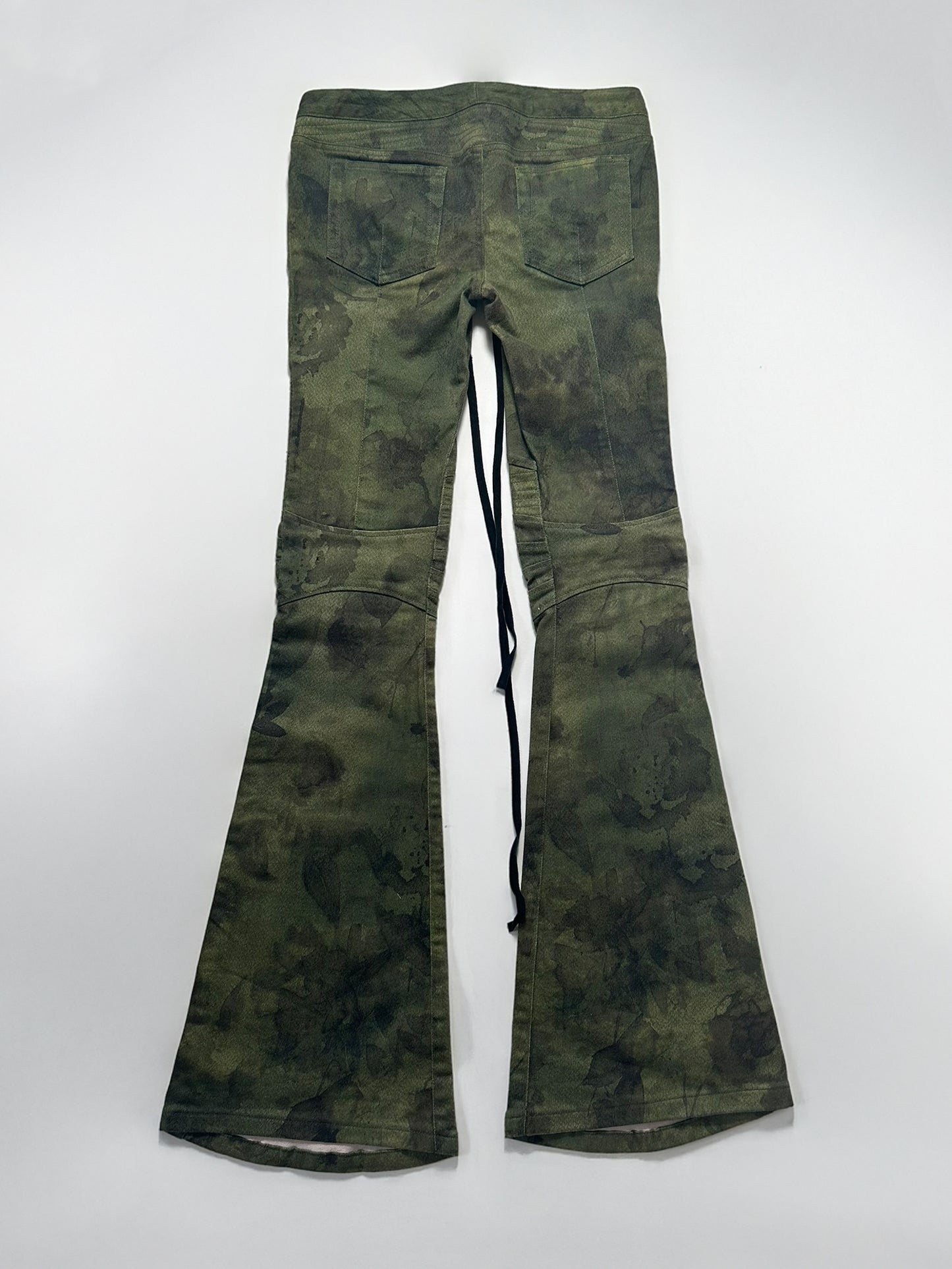 Balmain SS08 Flared Lace Up Biker Pants