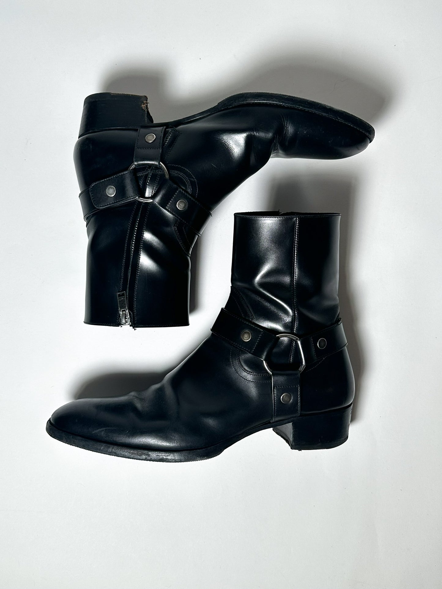 Saint Laurent Paris Harness Wyatt Boots