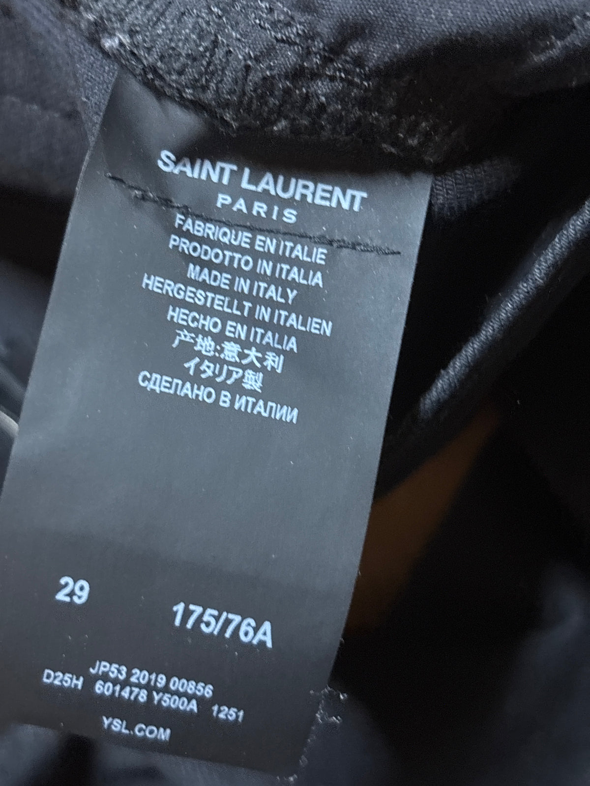 Saint Laurent SS20 Waxed Denim