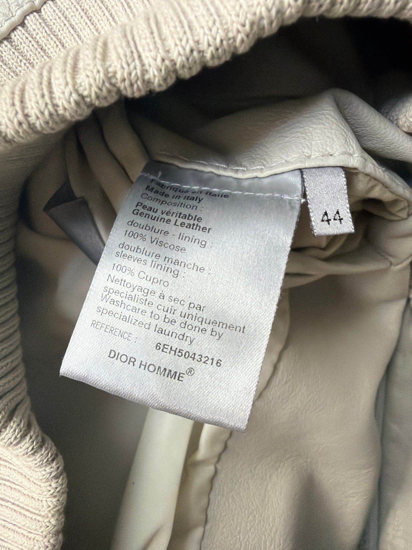 Dior Homme SS06 Multi Pocket White Leather Jacket