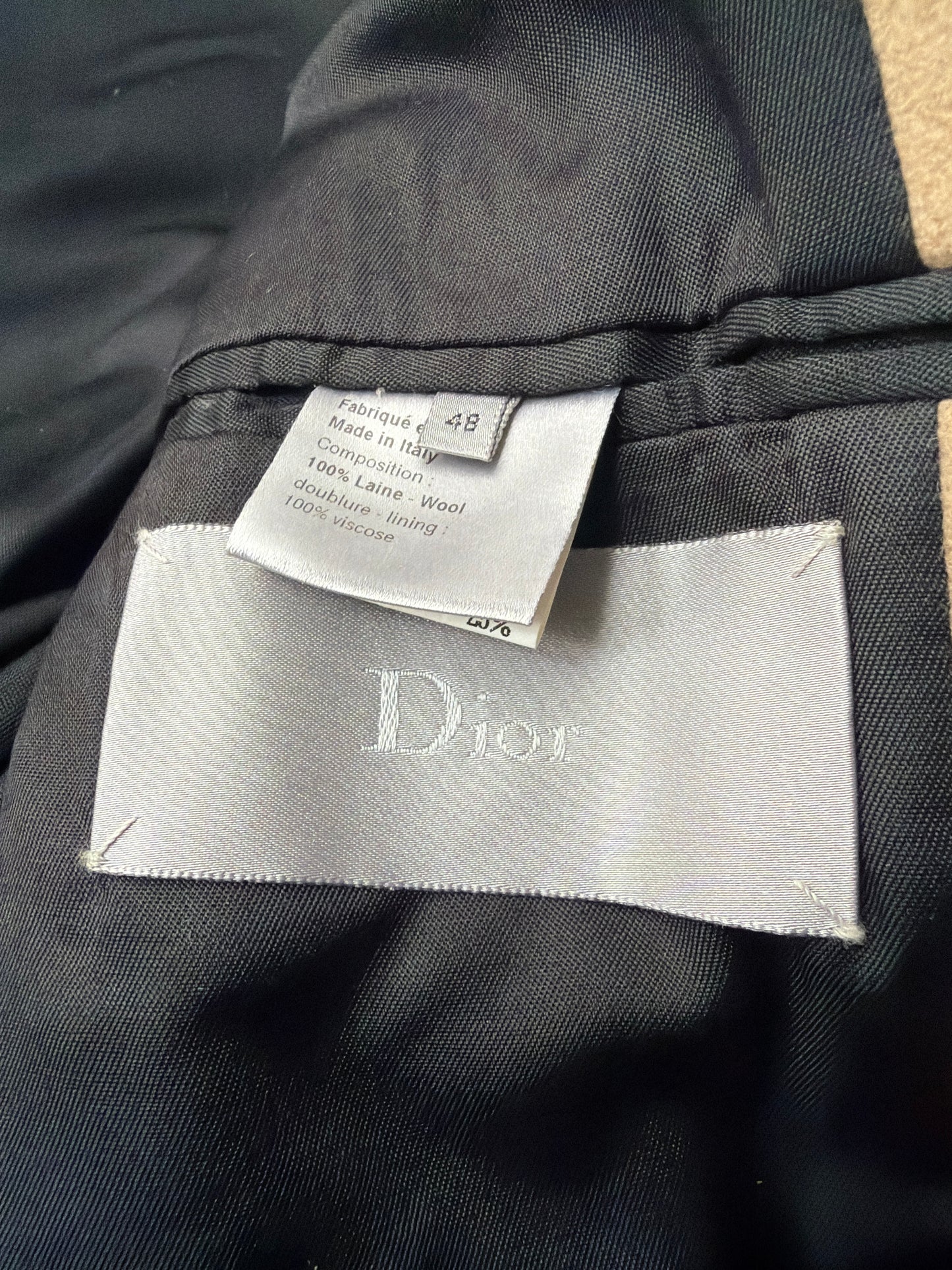 Dior Homme AW04 VOTC Runway Belted Wool Coat