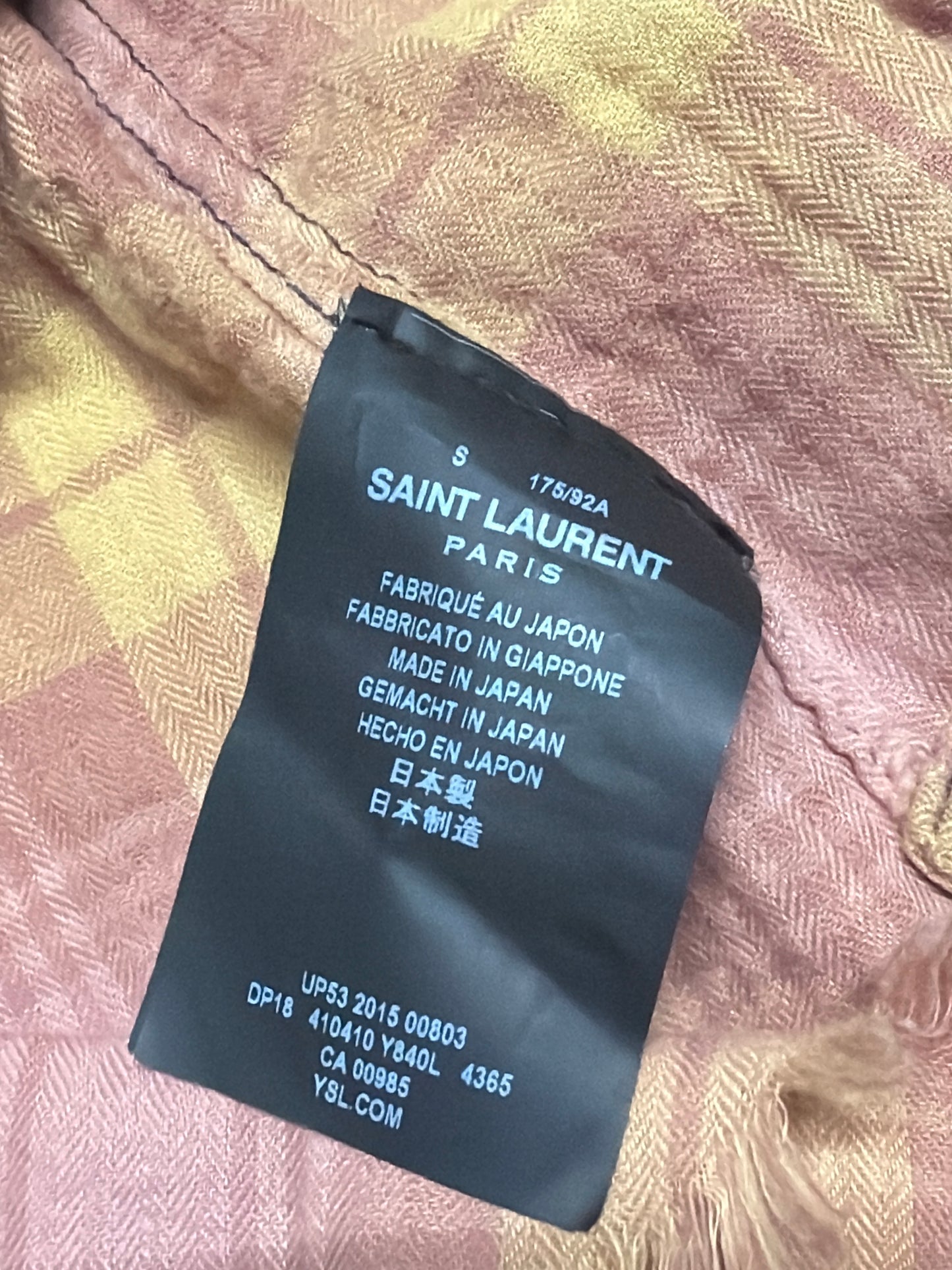 Saint Laurent SS16 Runway Bleached Flannel