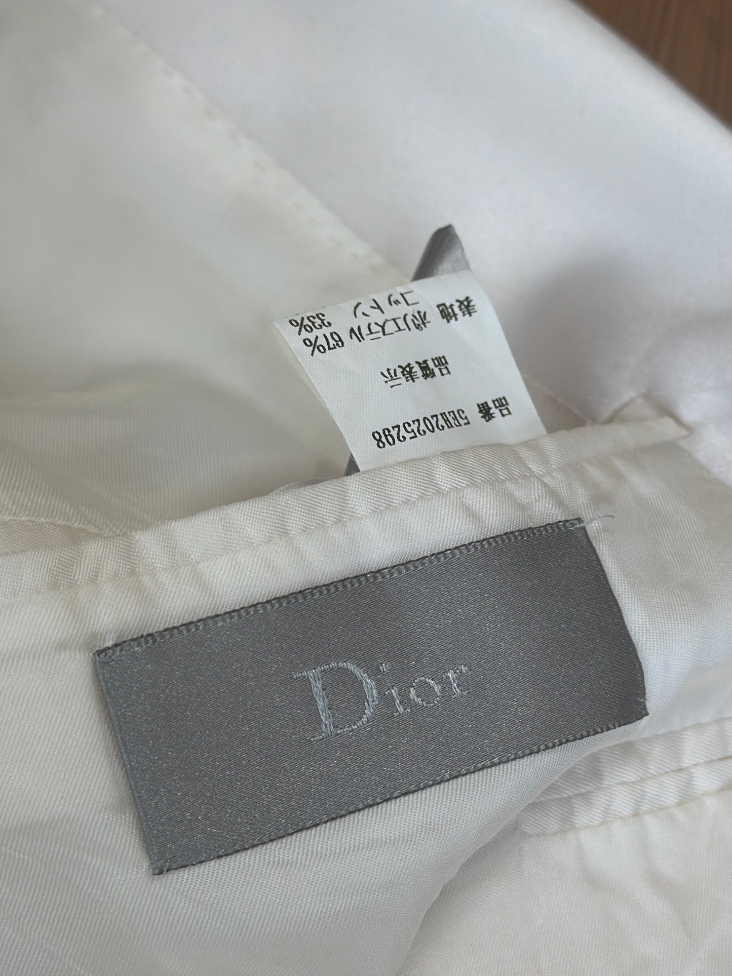 Dior Homme SS05 Runway White Shawl Blazer