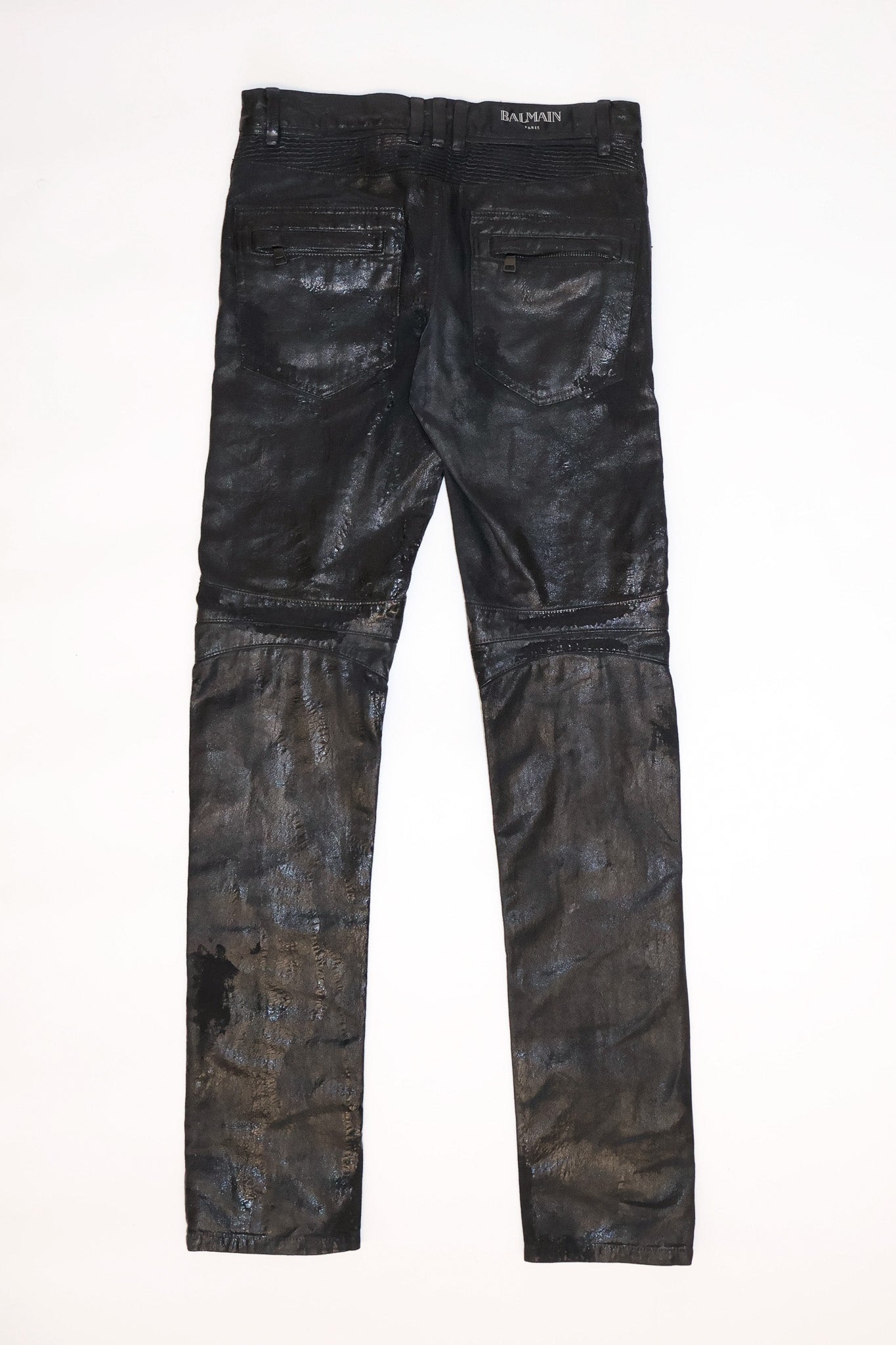 Balmain AW15 Wax Coated Denim