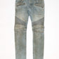 Balmain SS15 Mudwash Biker Denim