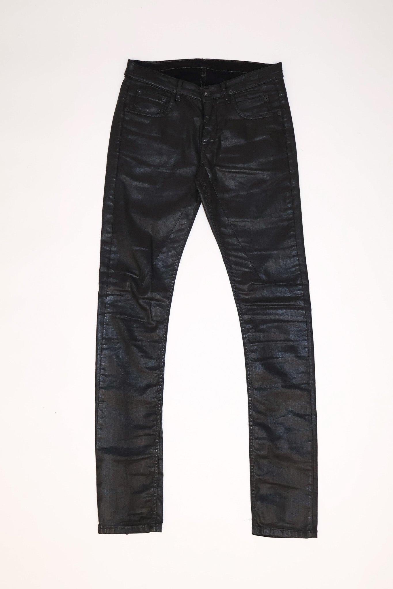 Rick Owens FW15 Wax Coated Detroit Cut Denim