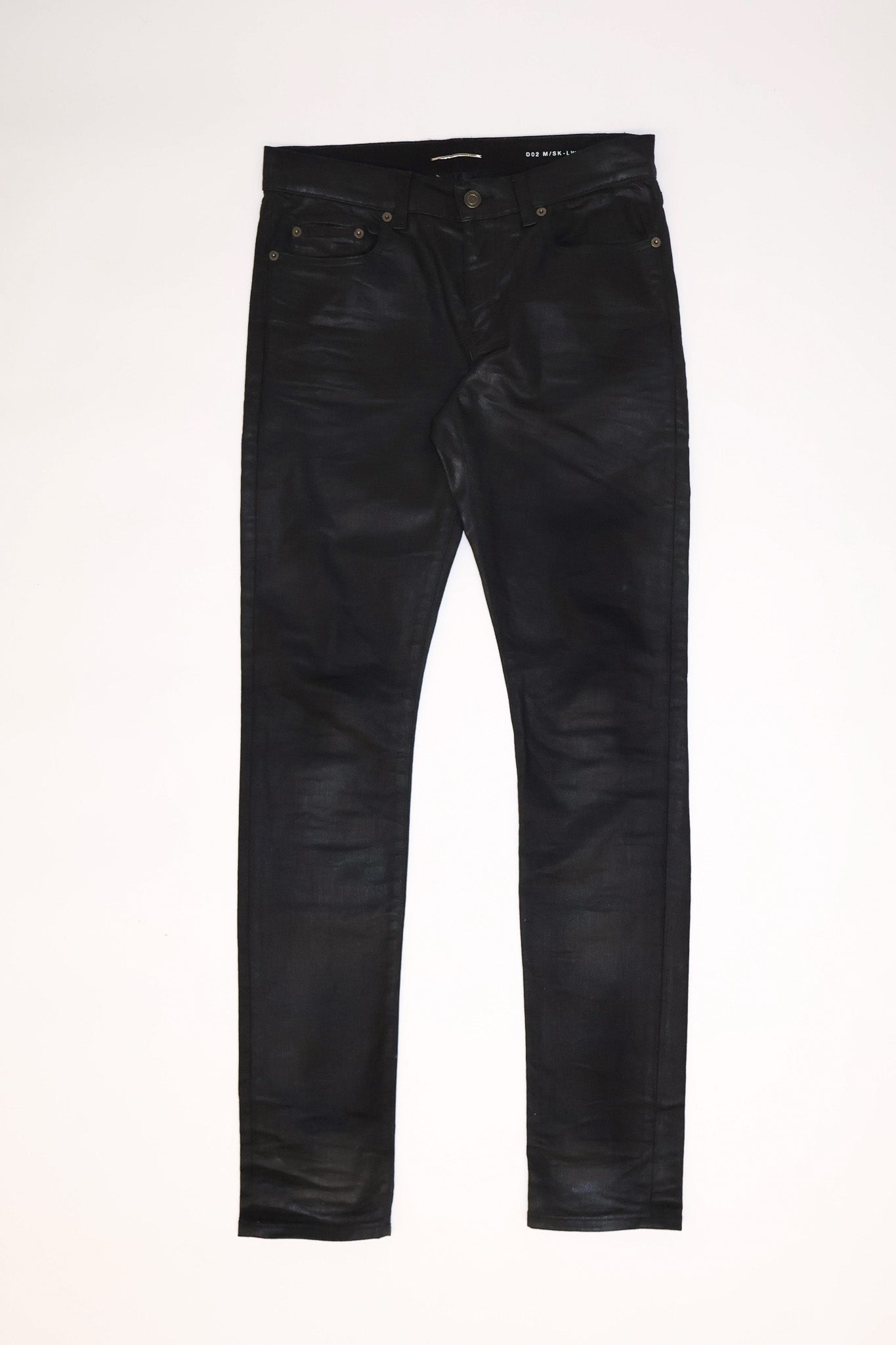 Saint Laurent Paris AW15 Wax Coated D02 Skinny Denim