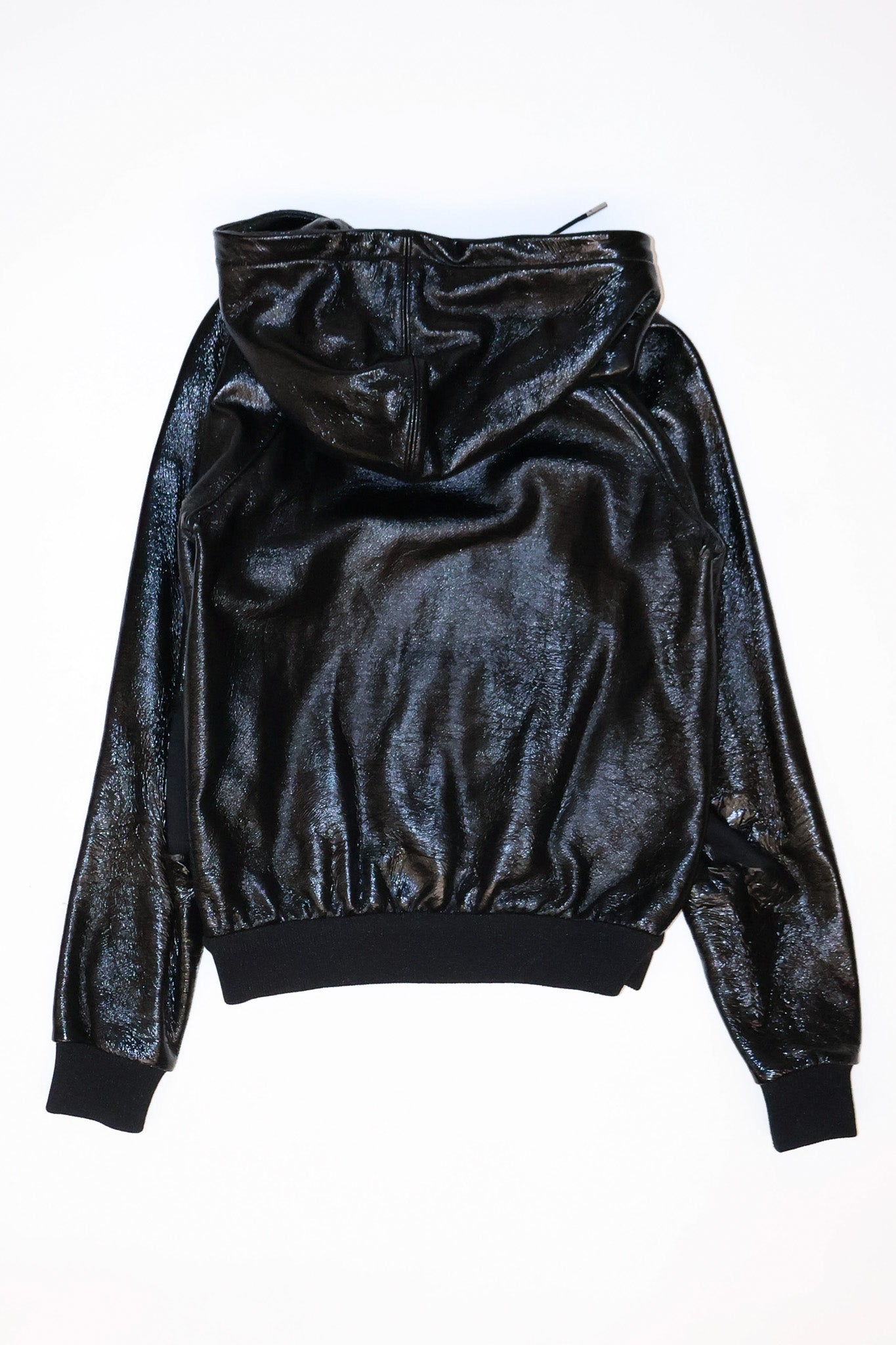 Saint Laurent Paris SS16 Coated Bomber Hoodie