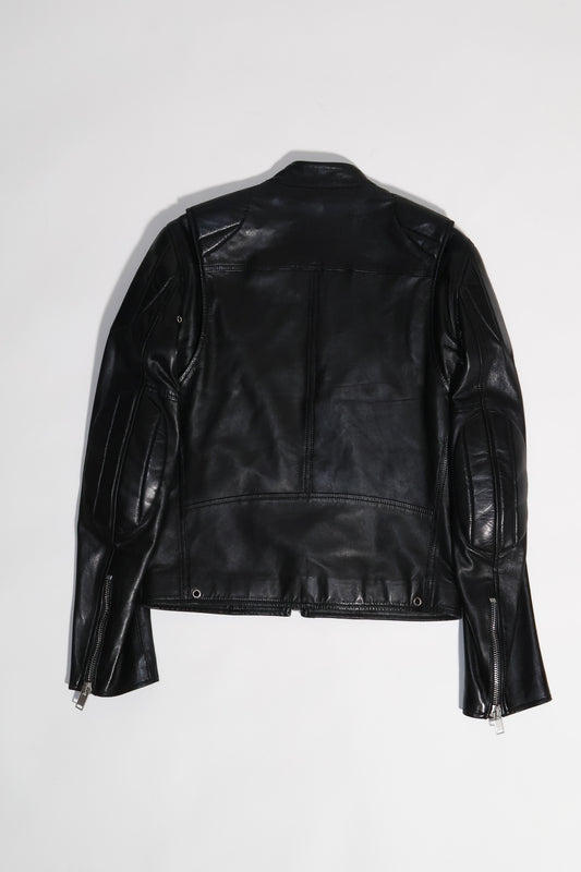 Saint Laurent Paris SS14 Padded Cafe Racer Leather Jacket