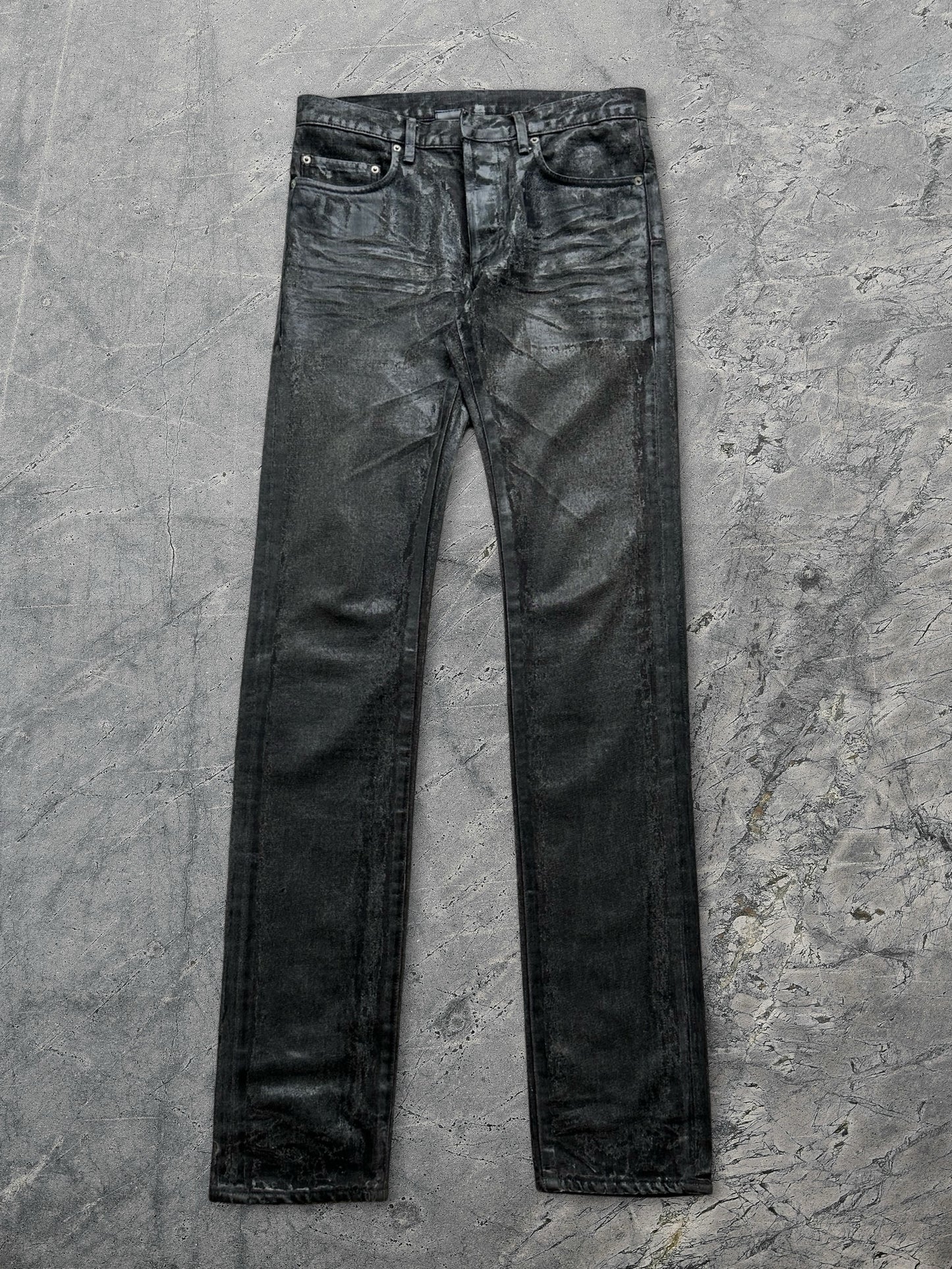 Dior Homme Black Waxed Luster Denim