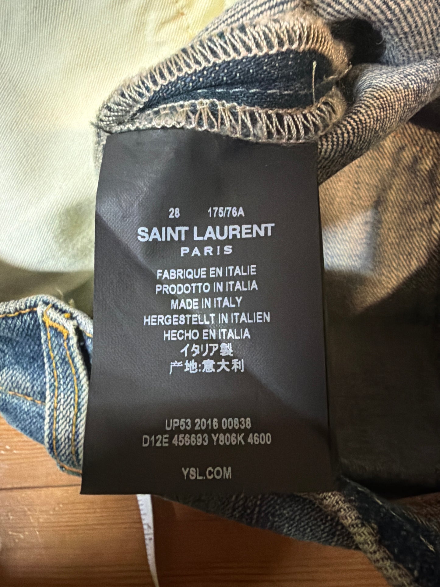 Saint Laurent SS17 Studded Distressed D02 Denim