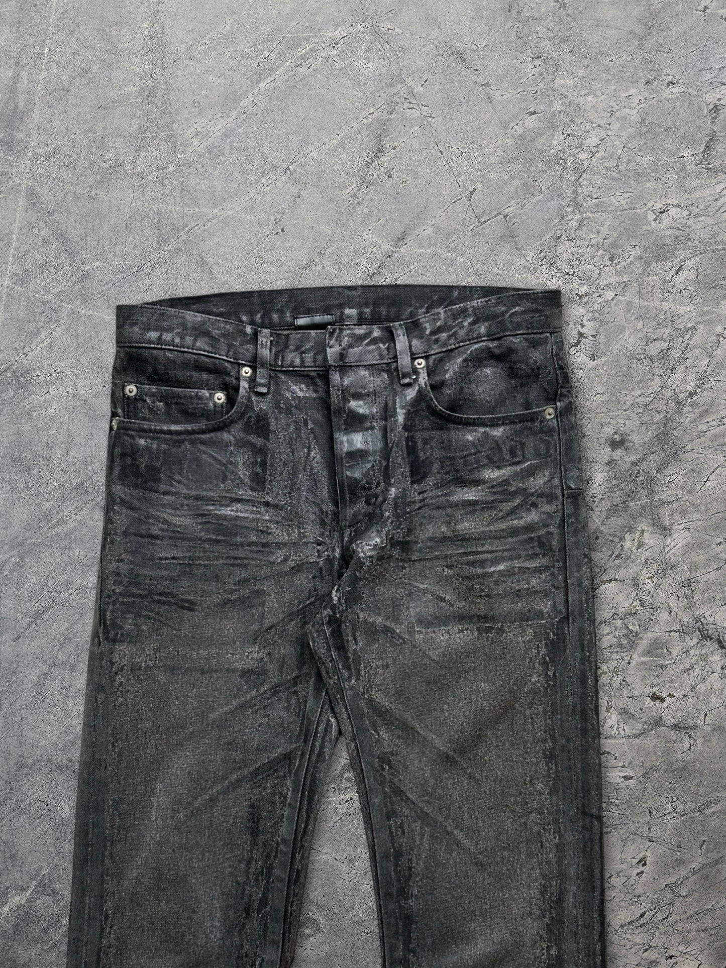 Dior Homme Black Waxed Luster Denim