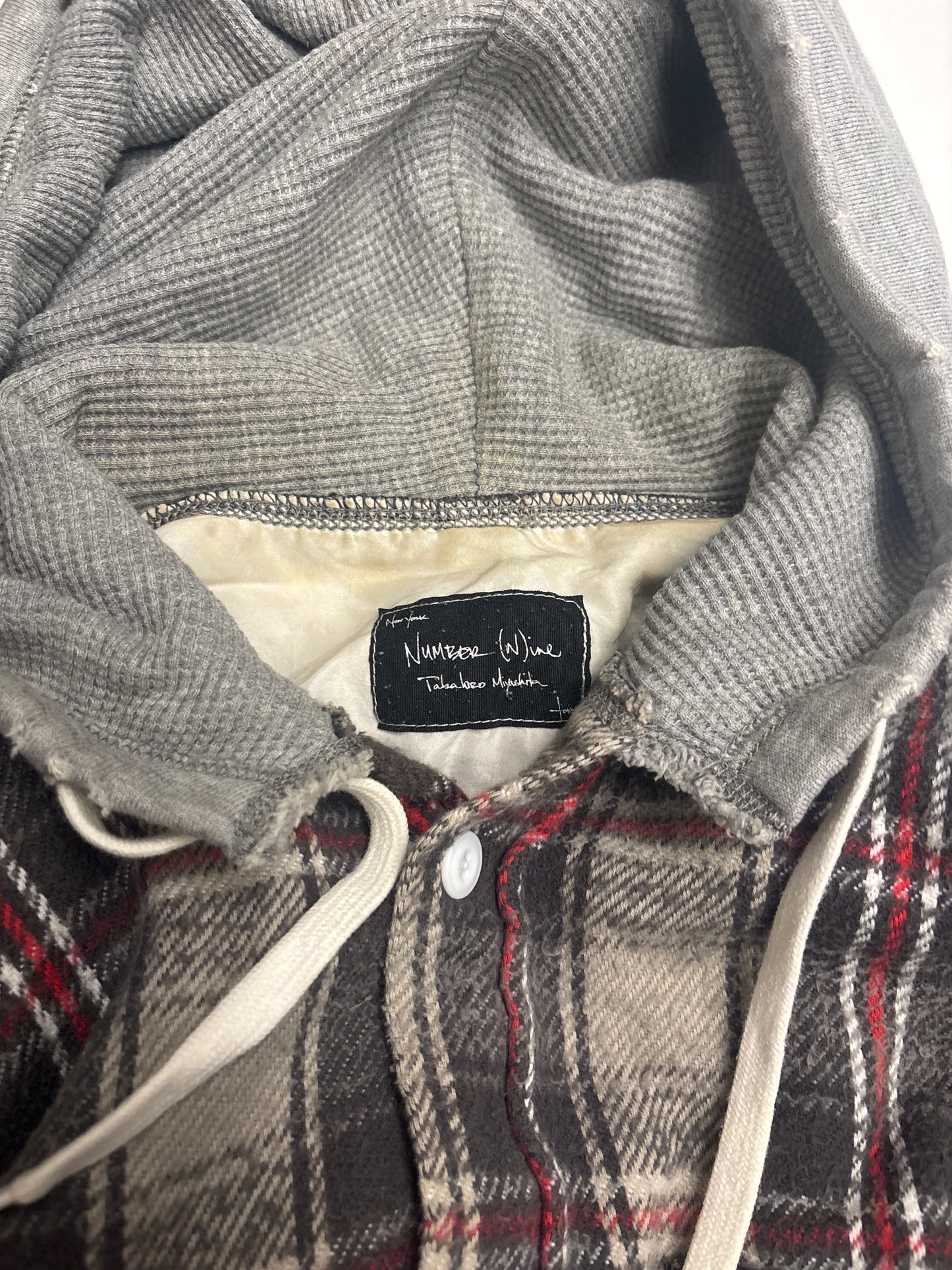 Number (N)ine AW05 THS Flannel Hoodie