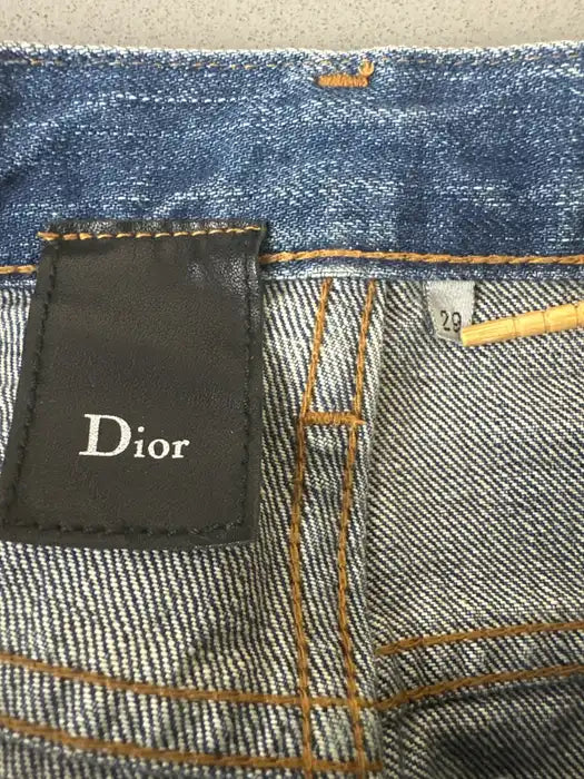 Dior Homme 2006 Waxed Blue Clawmark Denim Hedi Slimane