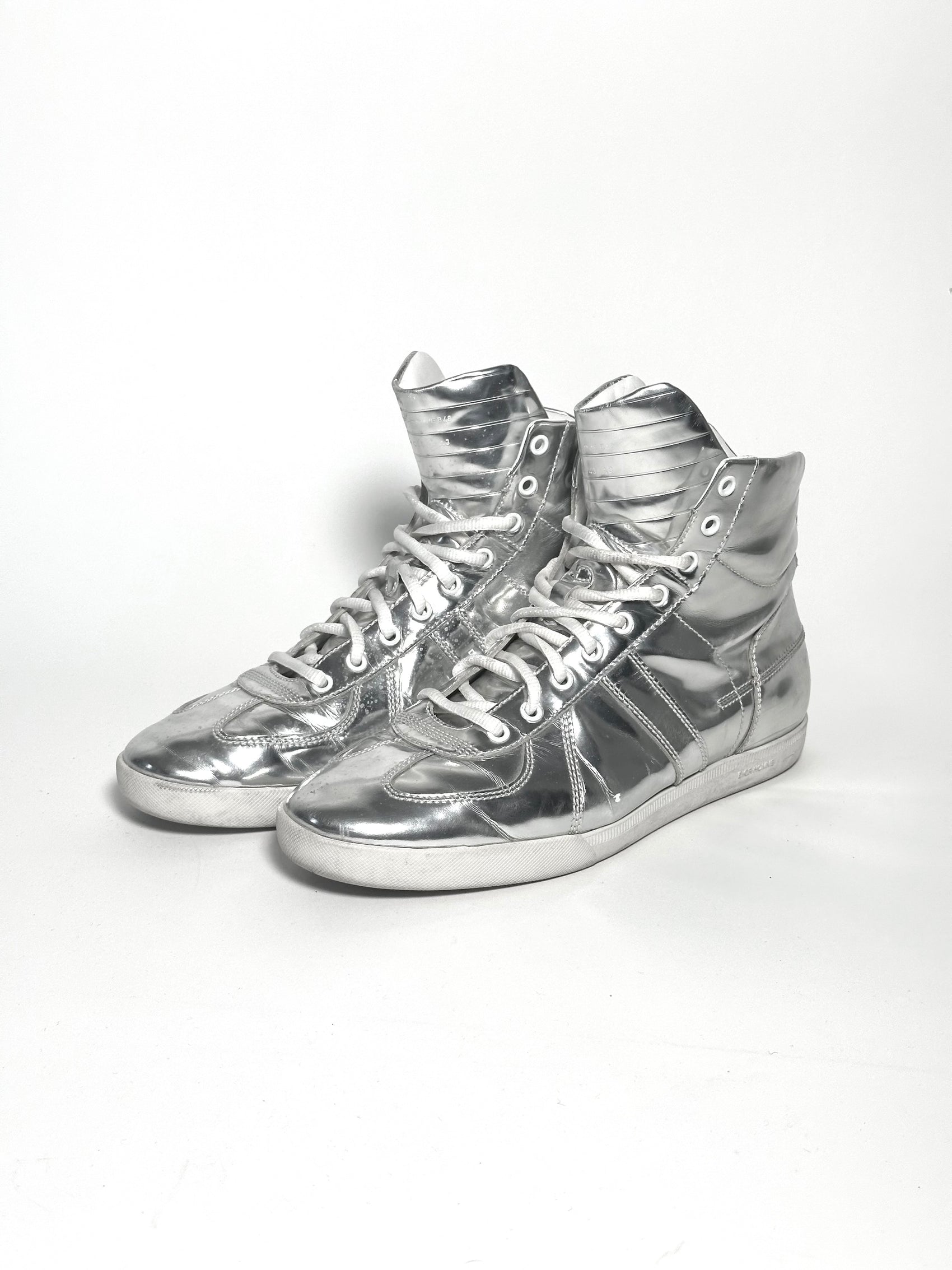 Dior Homme SS09 Silver B48 High Top Sneakers
