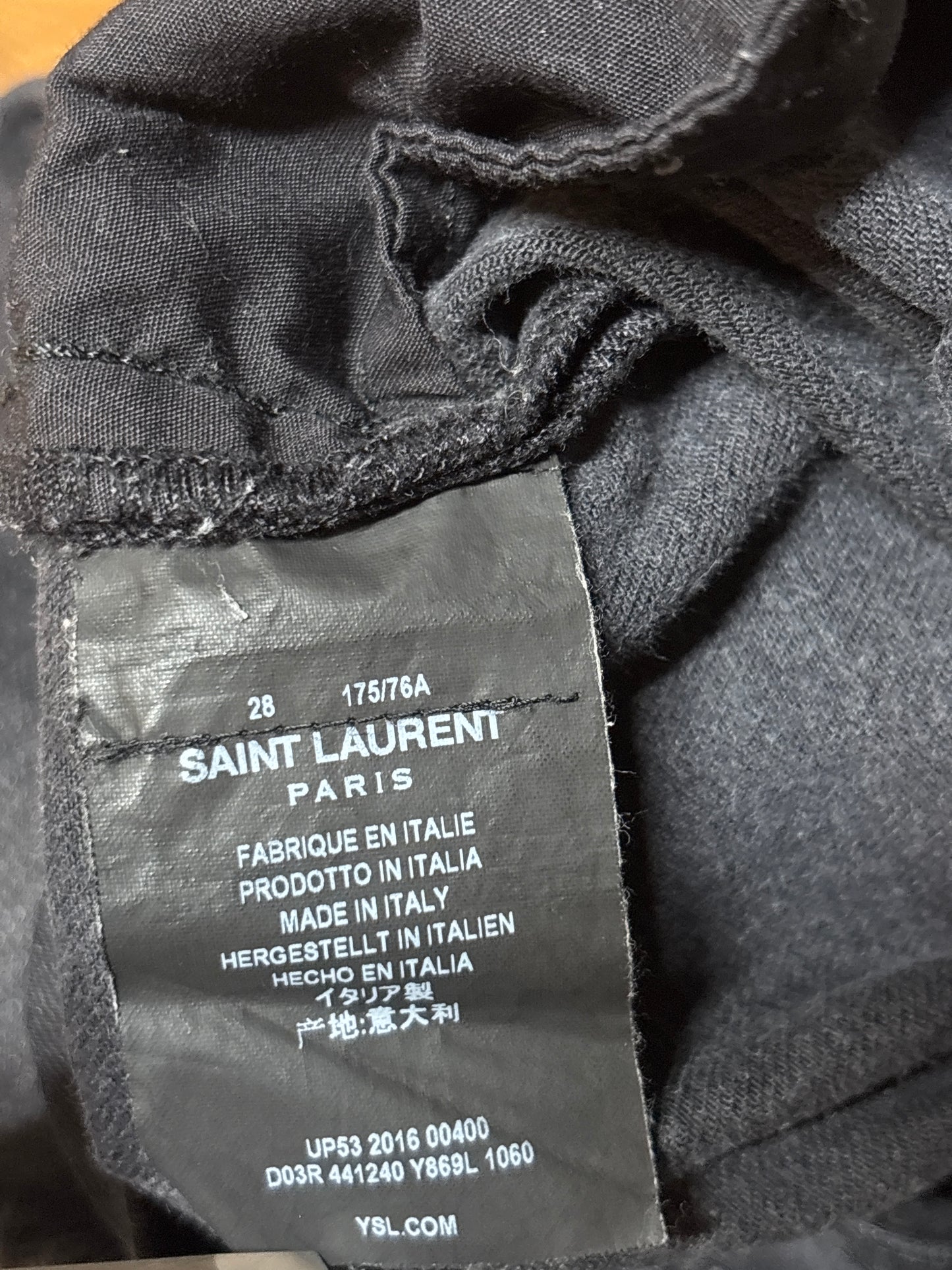 Saint Laurent AW16 Knife Cut Denim