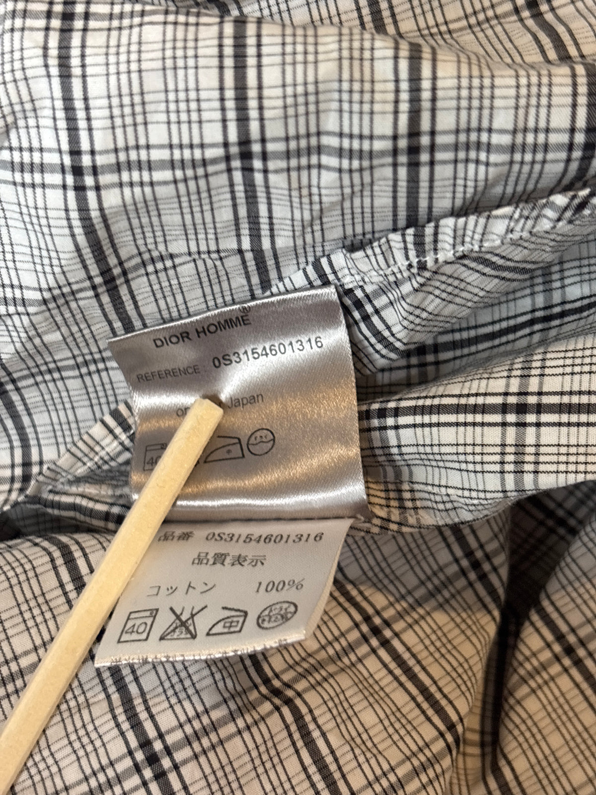 Dior Homme SS10 Flannel Shirt
