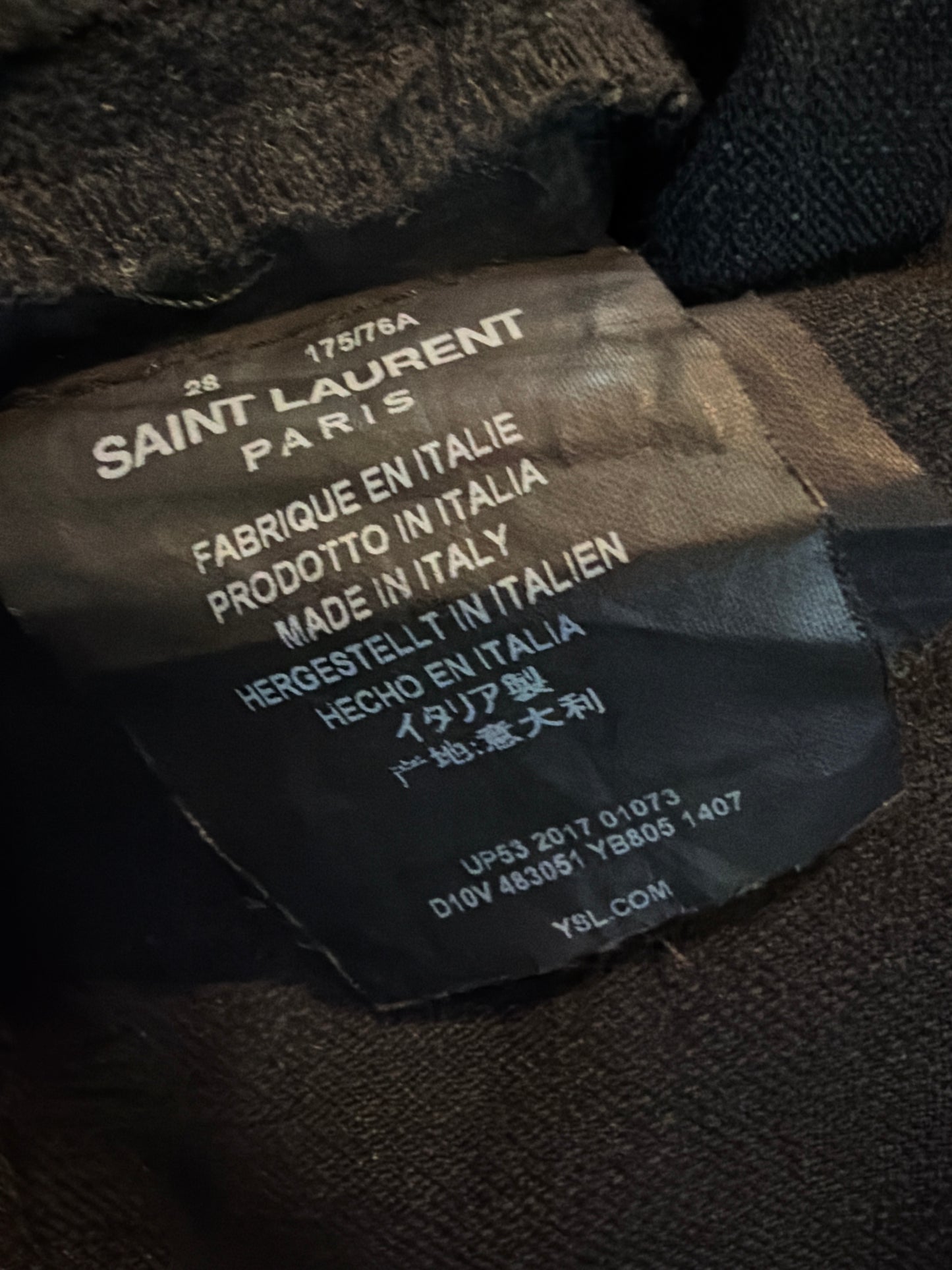 Saint Laurent Paris SS18 D01 Faded Denim