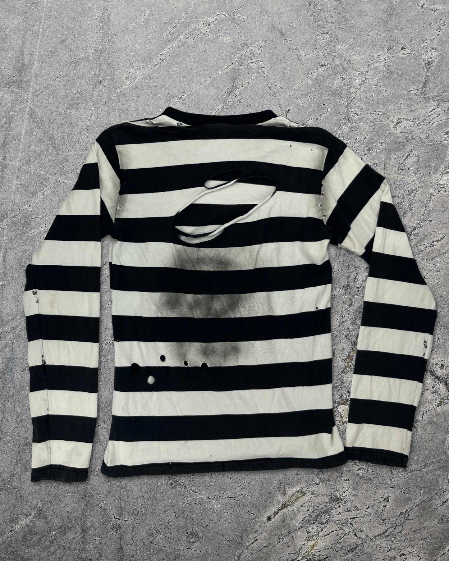 Number (N)ine ss02 grunge distressed l/s tee