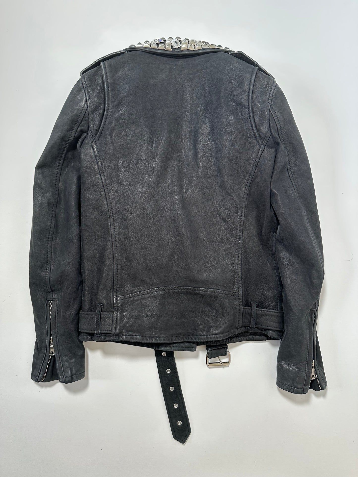 Balmain SS11 Studded Crystal Biker Jacket