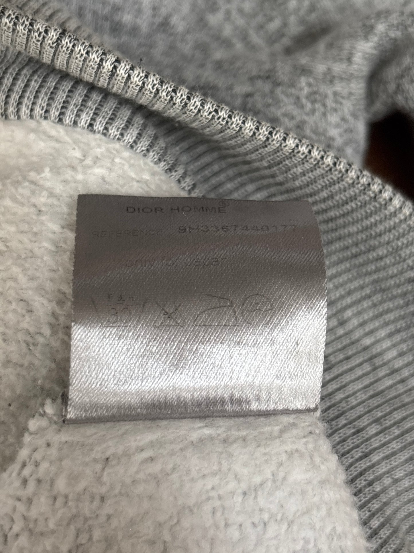 Dior Homme AW09 Heather Grey Zip Up Hoodie