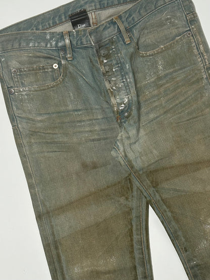 Dior Homme SS04 Dirty Waxed Bleu Claire Denim