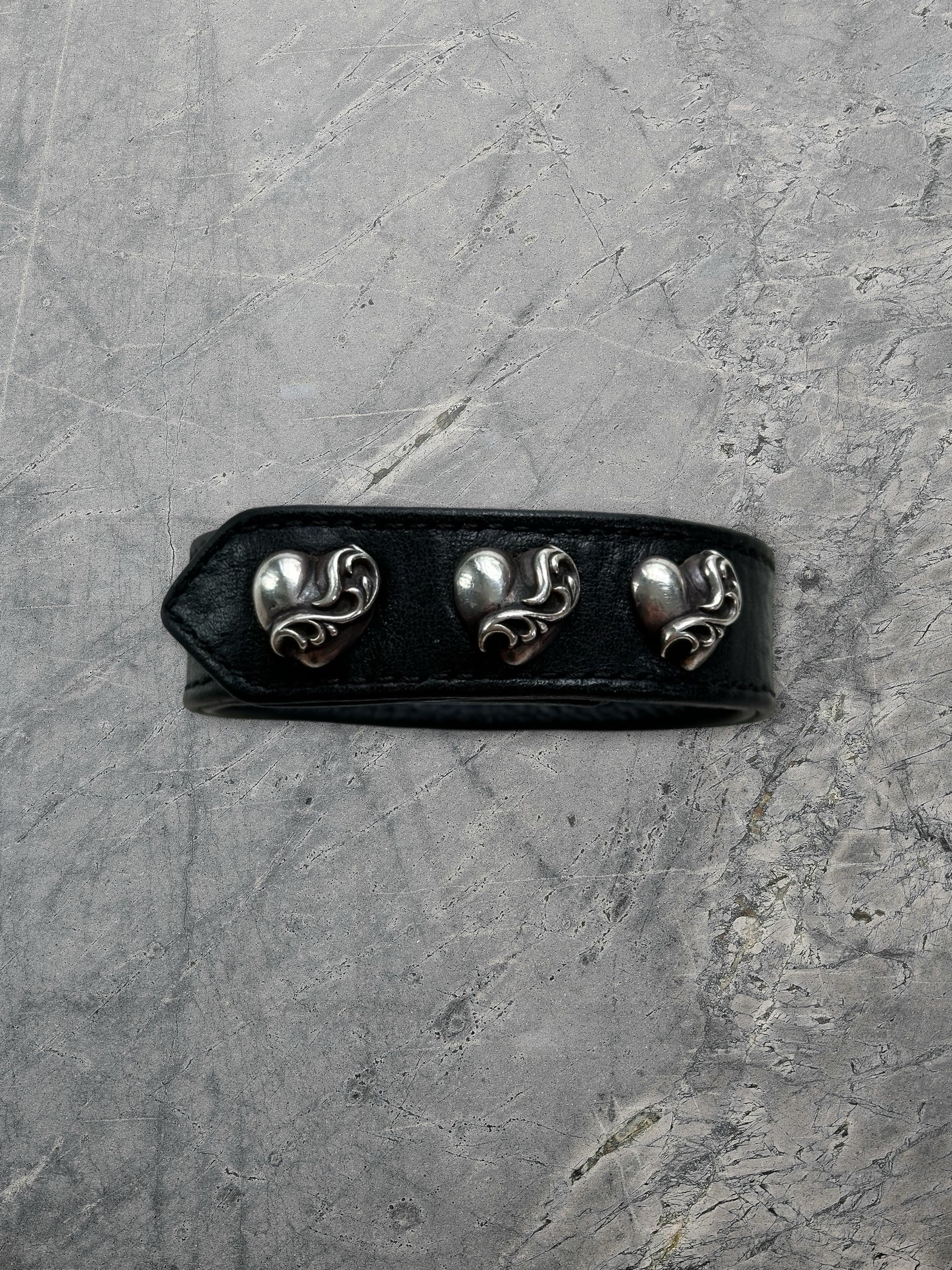 Chrome Hearts Heart Leather Bracelet