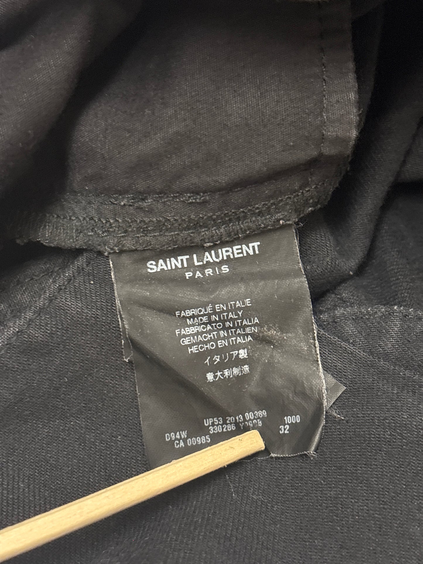 Saint Laurent Paris AW13 Zipper Pocket Denim