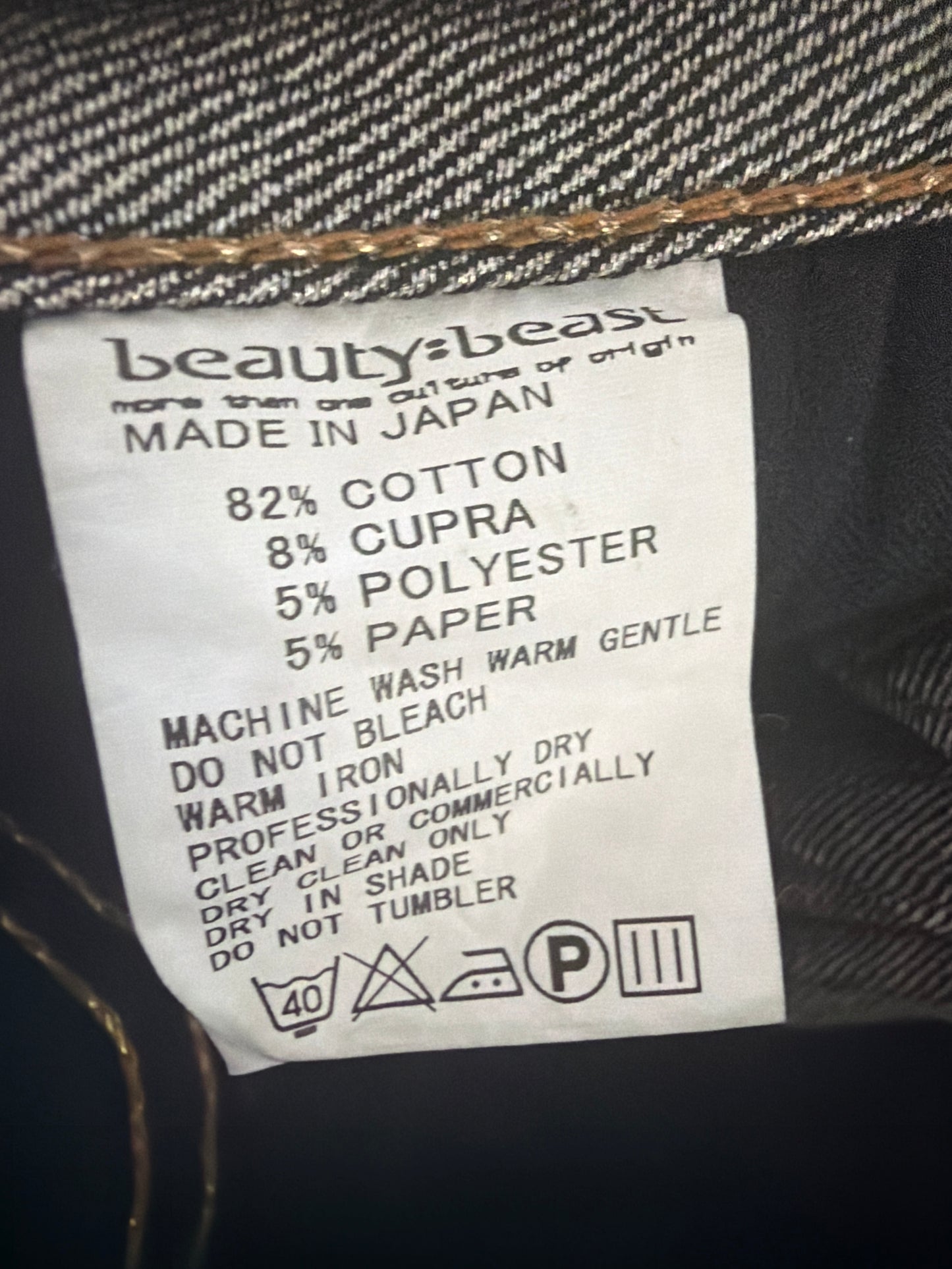 Beauty:Beast Silver Coated Denim