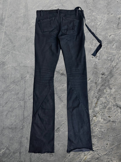 Old Rick Owens Drkshdw Waxed Spiral Cut Denim