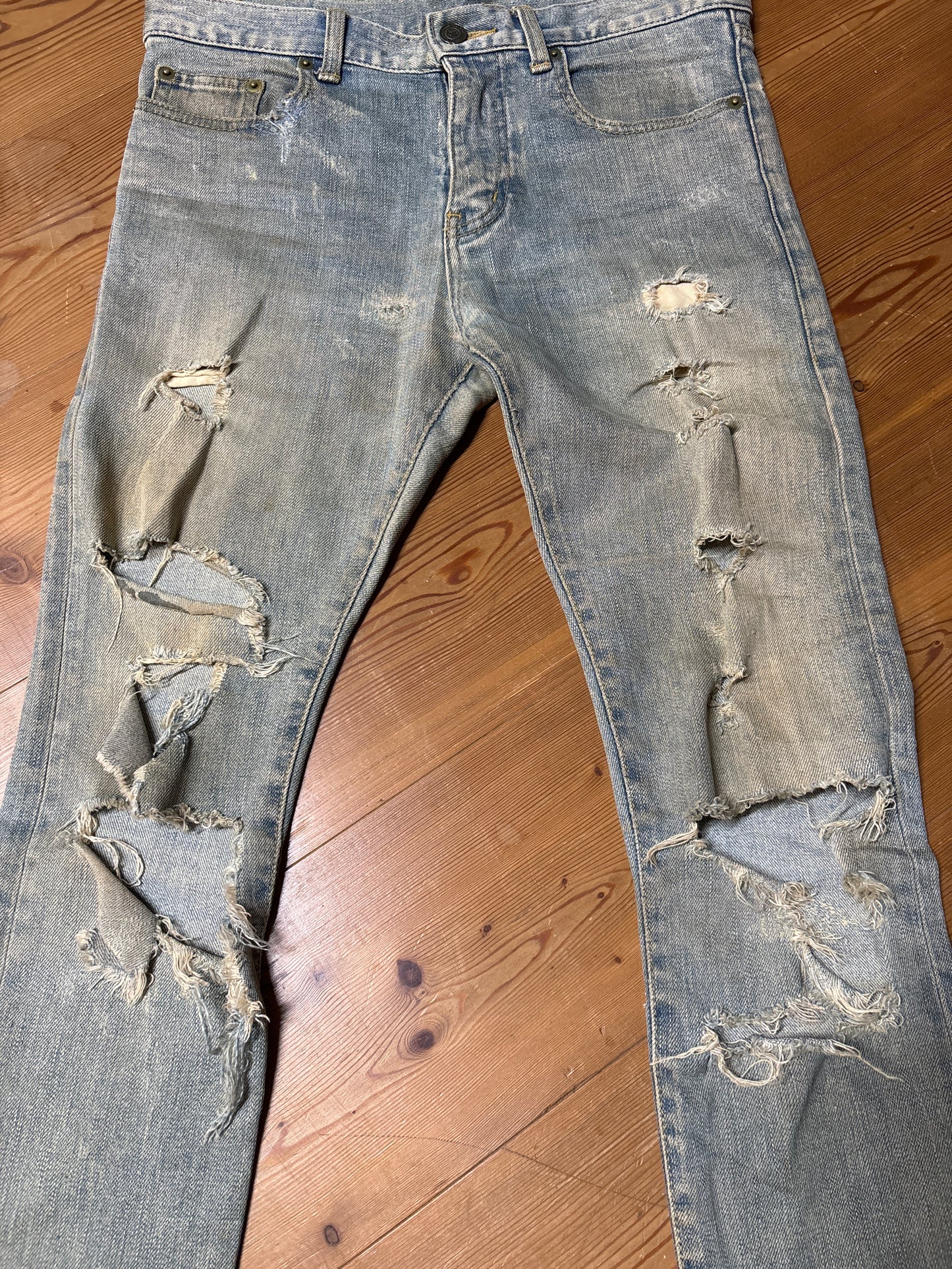 Saint Laurent AW13 Mudwash Crash Denim