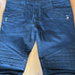 Balmain AW12 Waxed Quilted Biker Denim