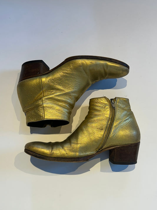 Dior Homme AW05 Gold 6.5 Cuban Heel