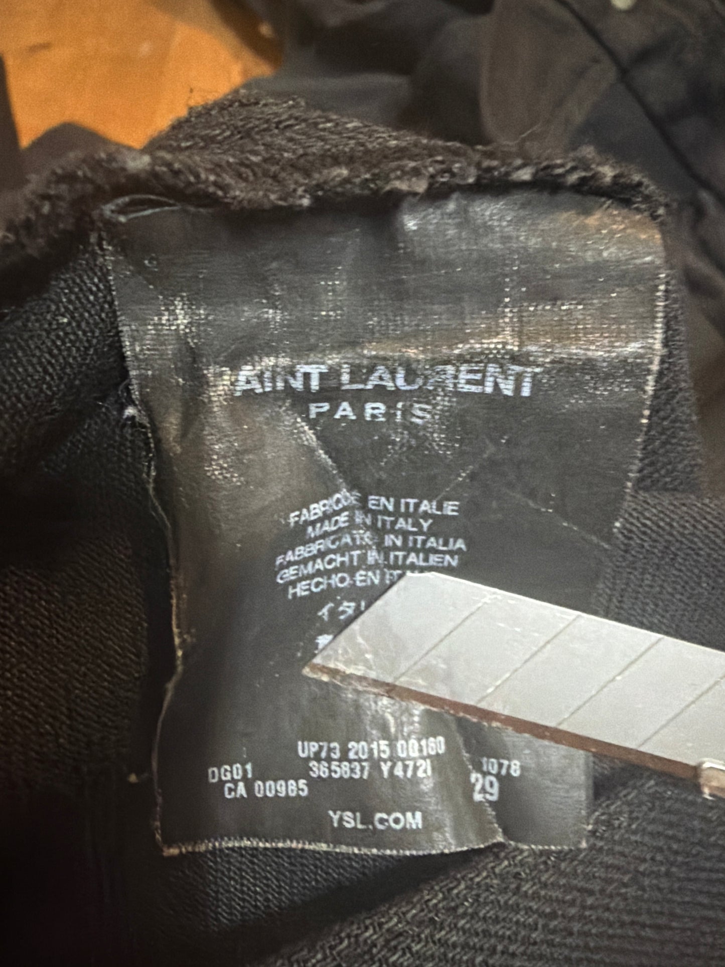 Saint Laurent AW14 Waxed D01 Denim