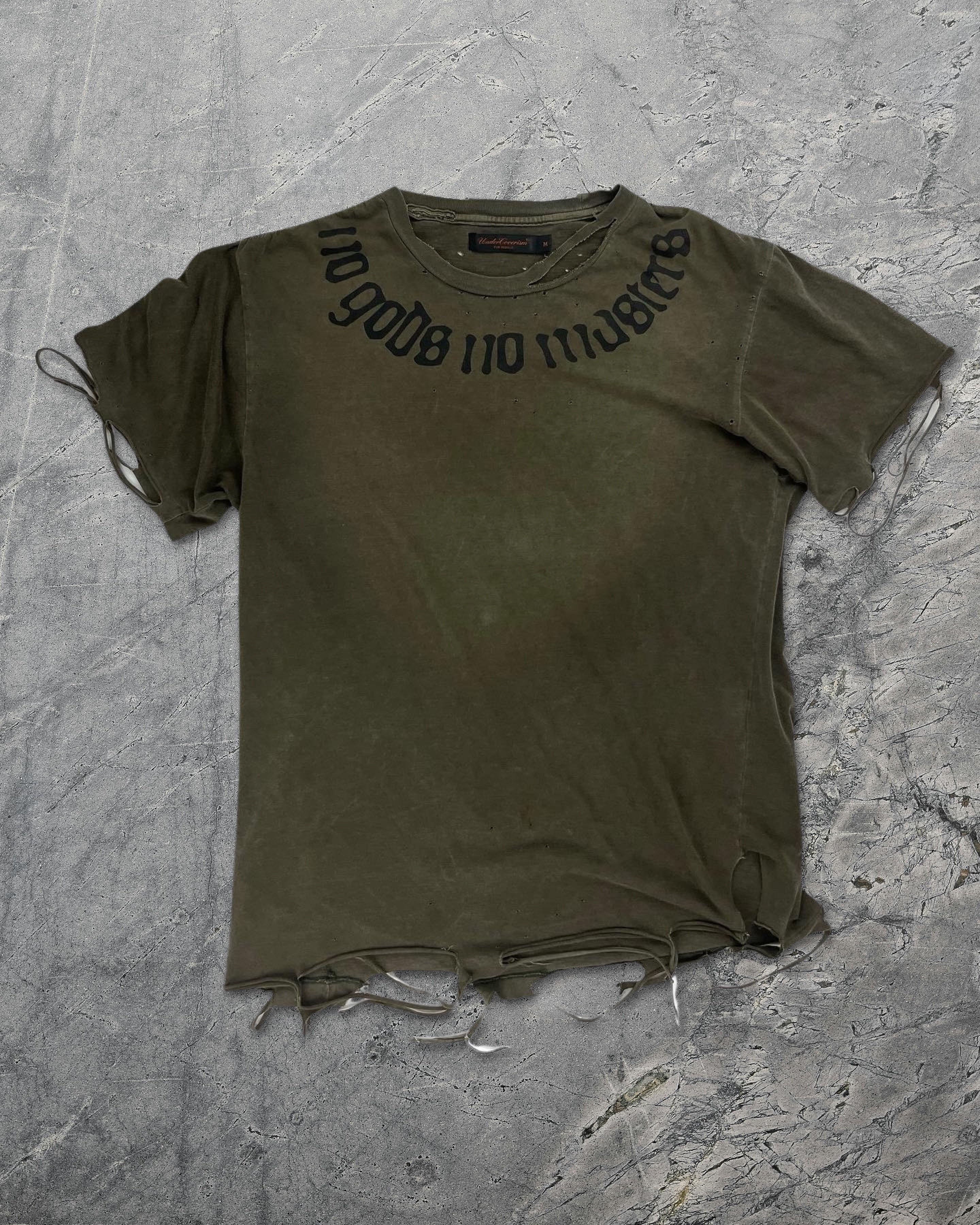 Undercover SS03 No gods No masters distressed scab tee – Scab Rags