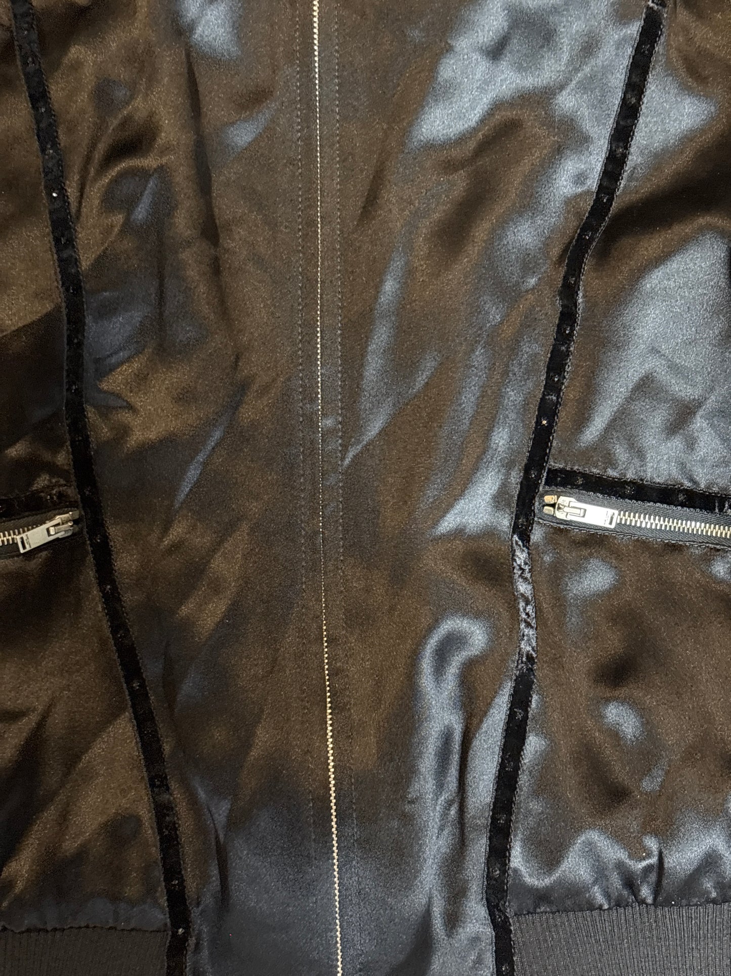 Saint Laurent Paris AW21 Silk Crystal Bomber