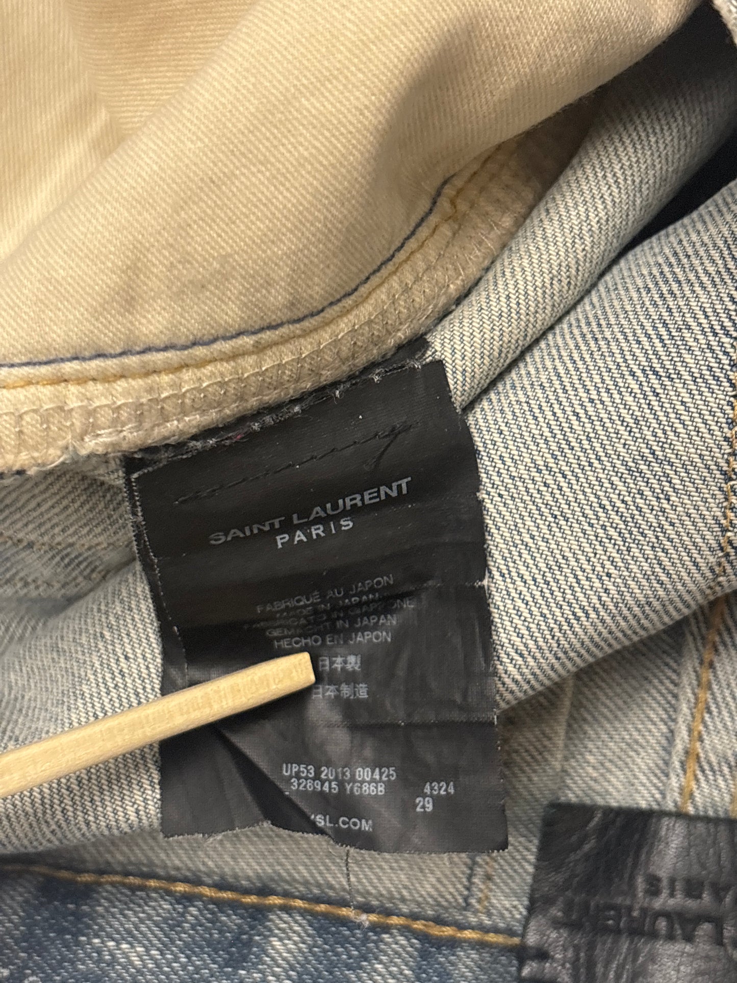 Saint Laurent AW13 Crash Denim