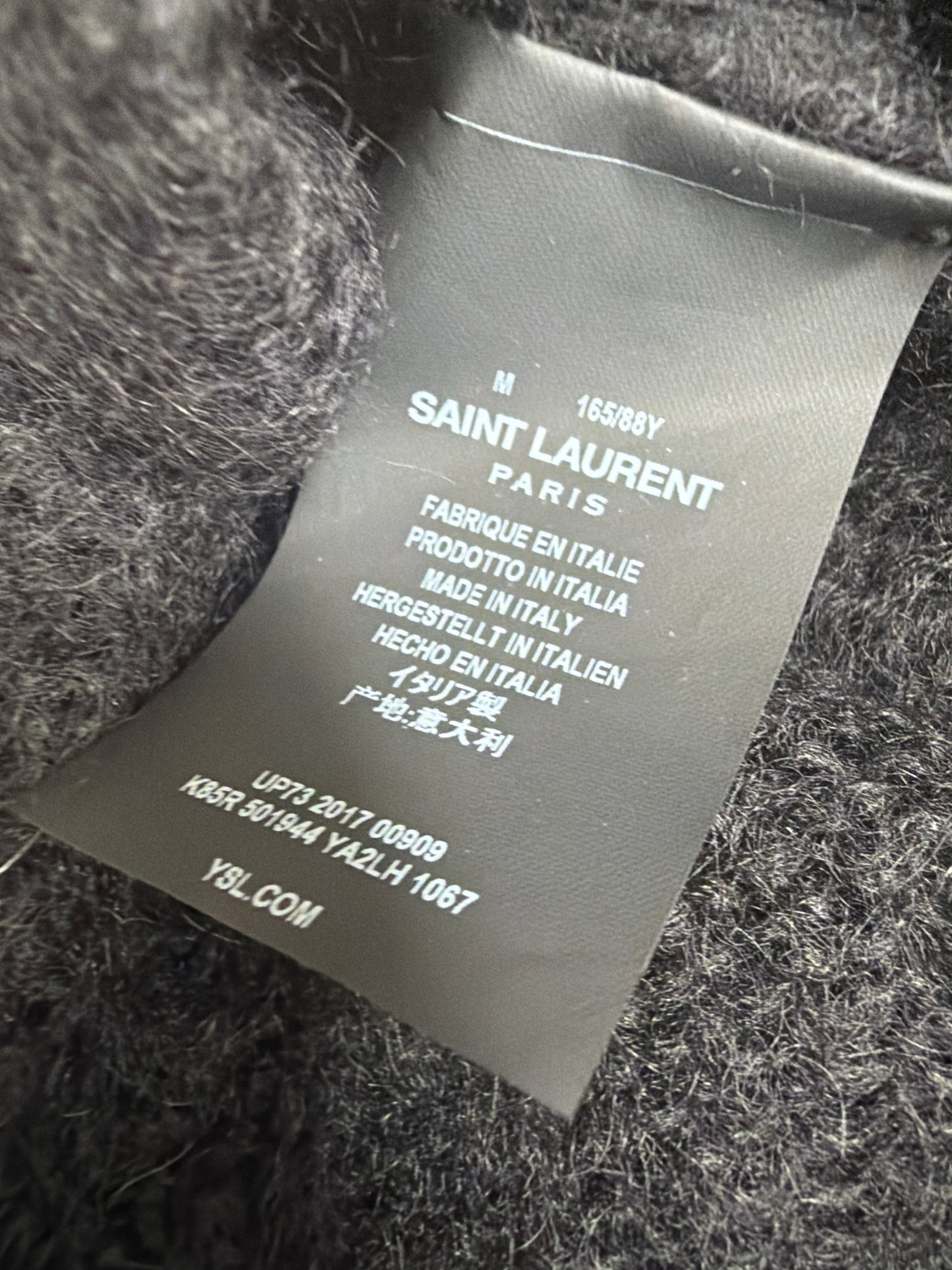 Saint Laurent AW19 Crystal Repair Sweater
