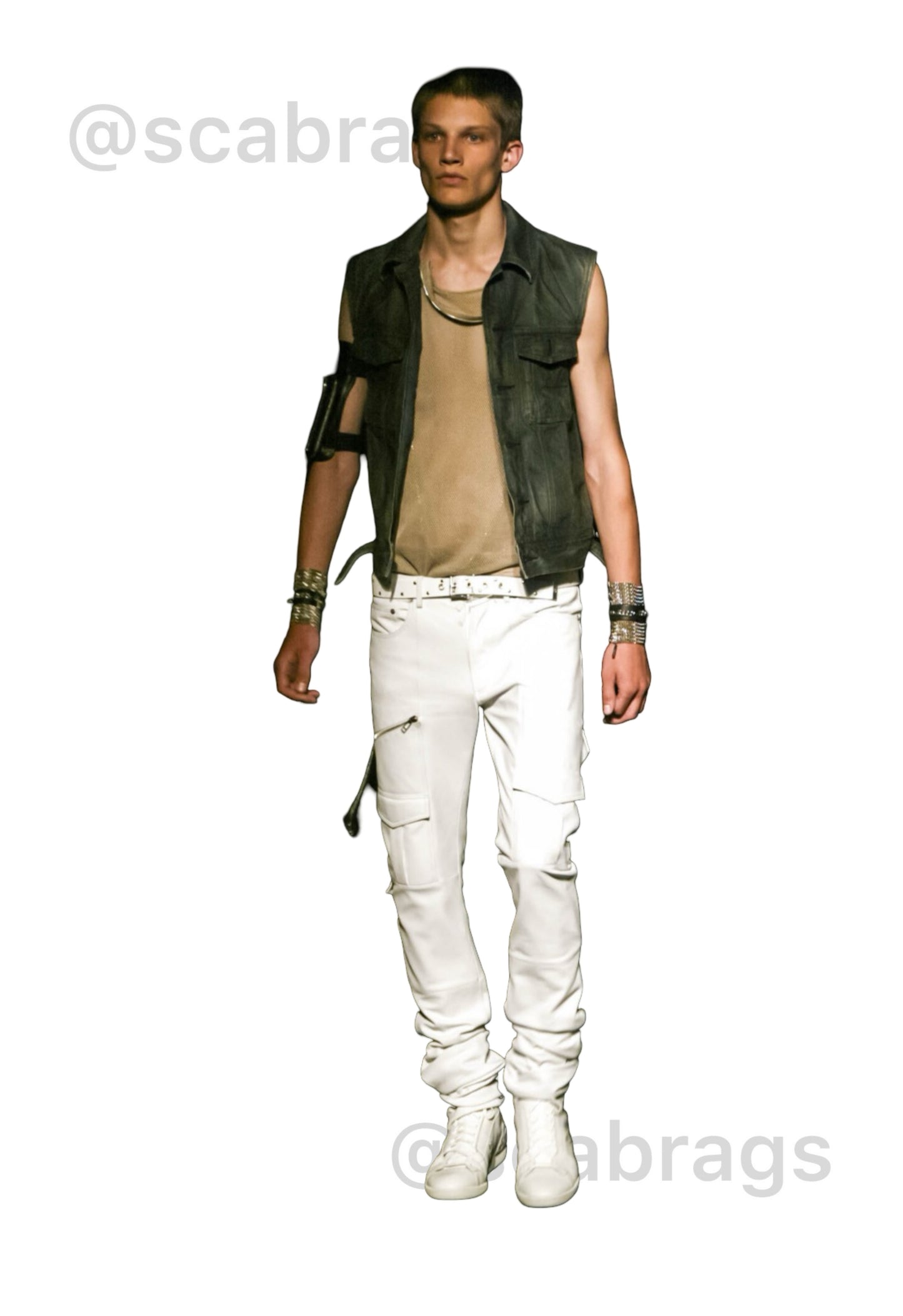 Dior Homme SS04 Strip Runway Cargo Pants