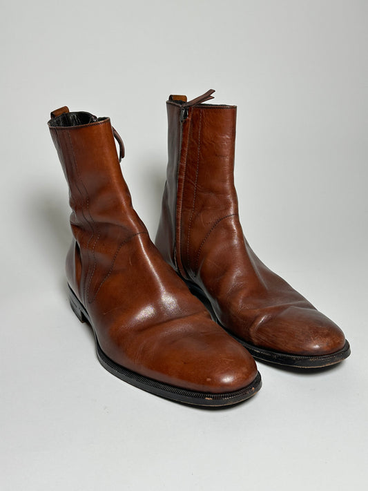 Dior Homme AW05 Brown Zip Boots