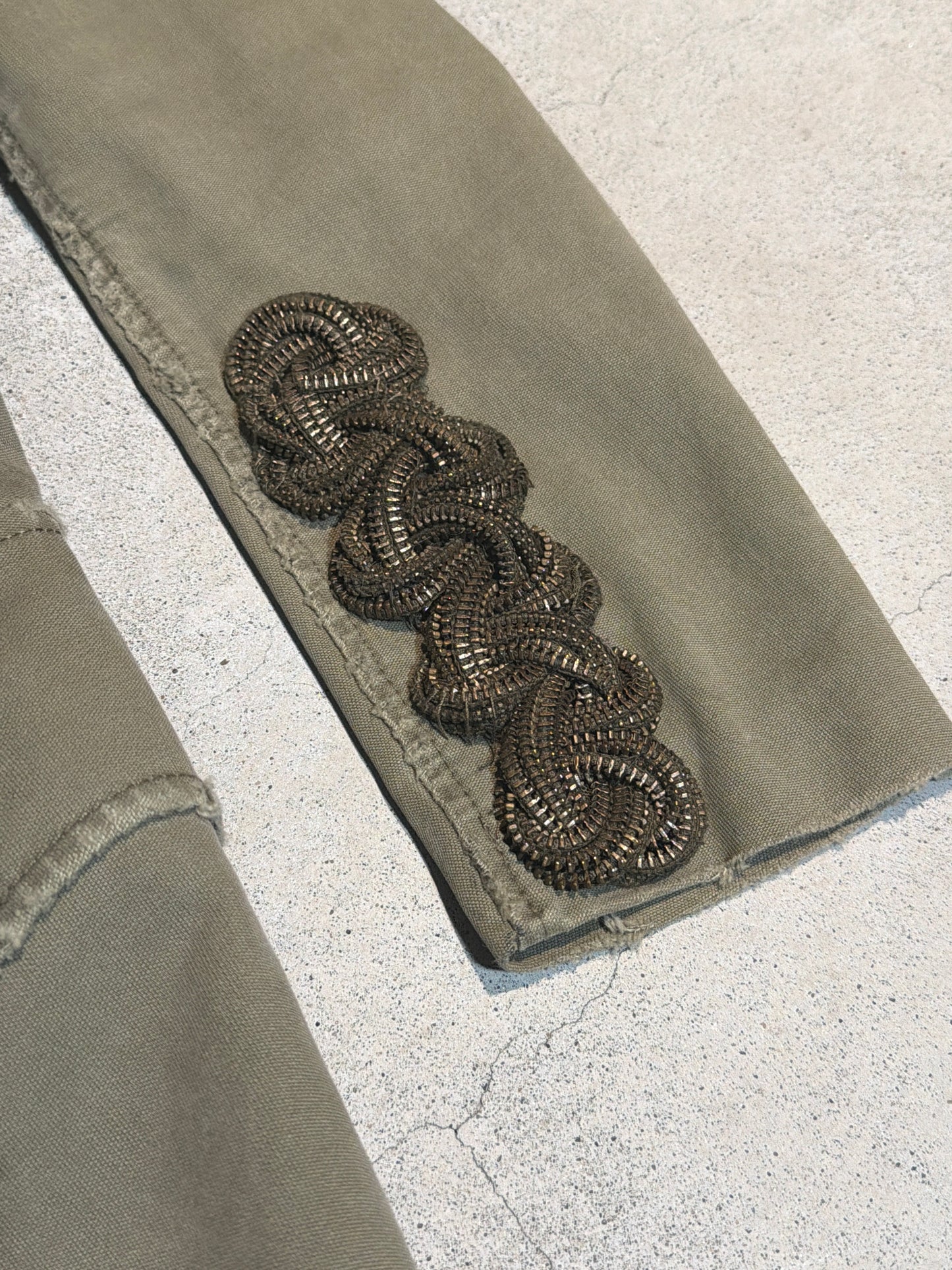 Balmain SS10 Runway Chain Epaulette Coat