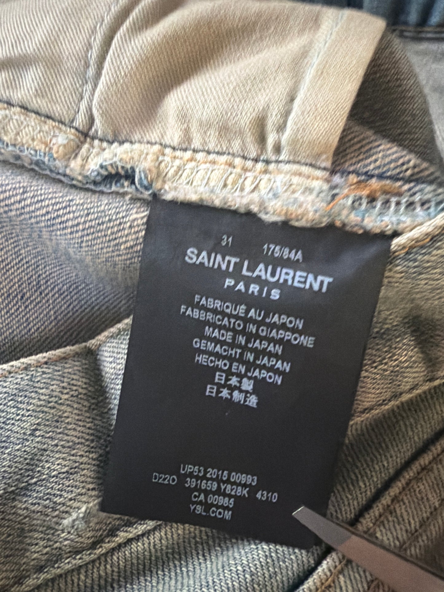 Saint Laurent AW15 Crash Denim