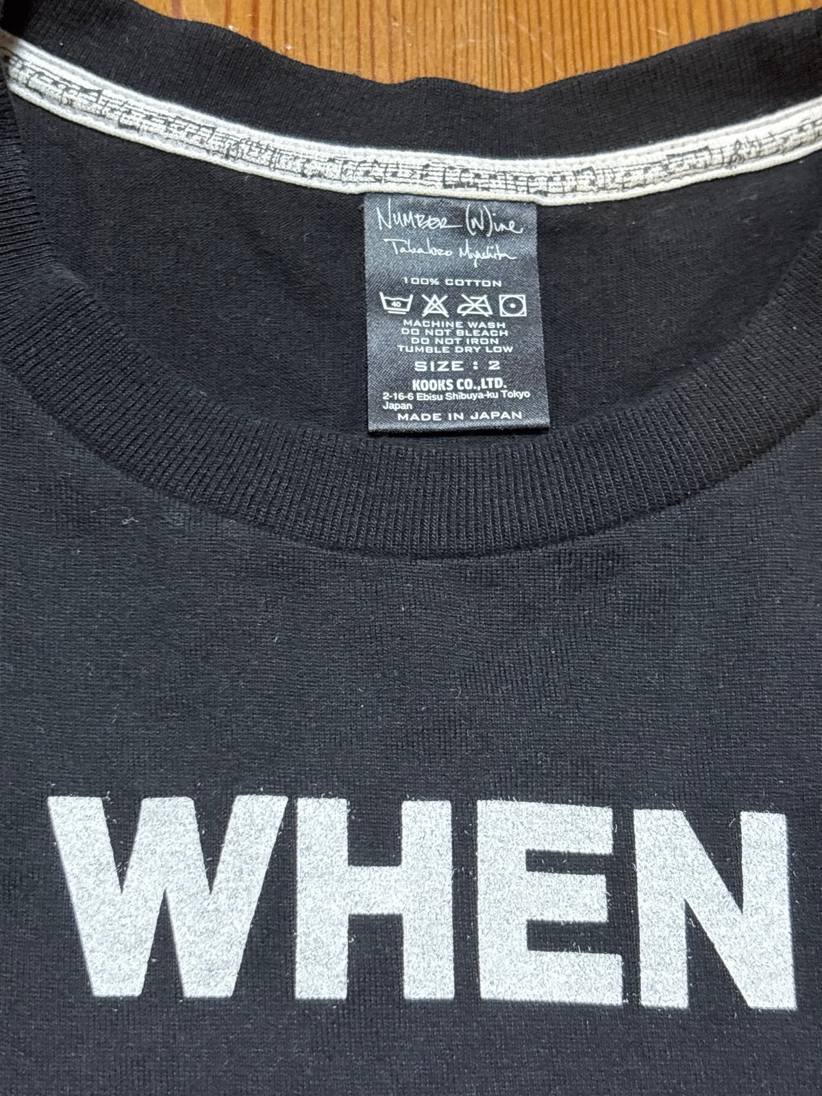 Number (N)ine AW09 Poem Tee