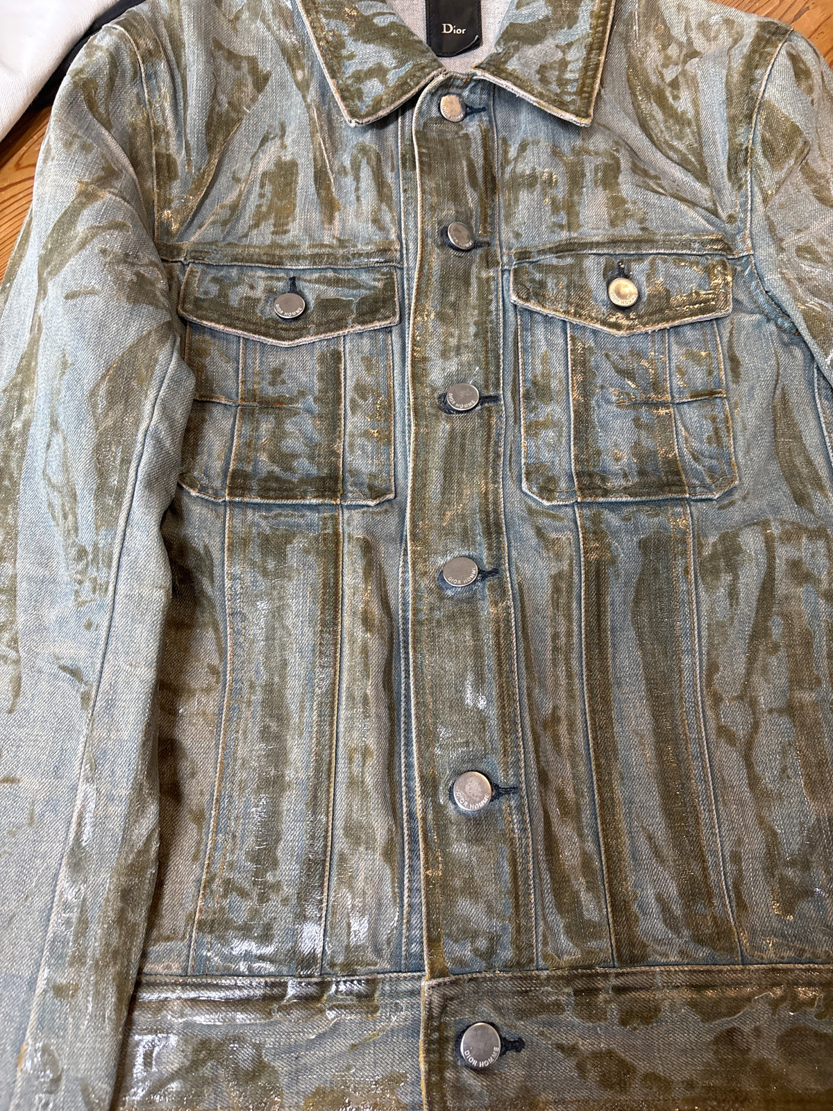 Dior Homme SS04 Waxed Bleu Claire Jacket