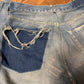 Undercover AW04 But Beautiful Red Yarn Denim
