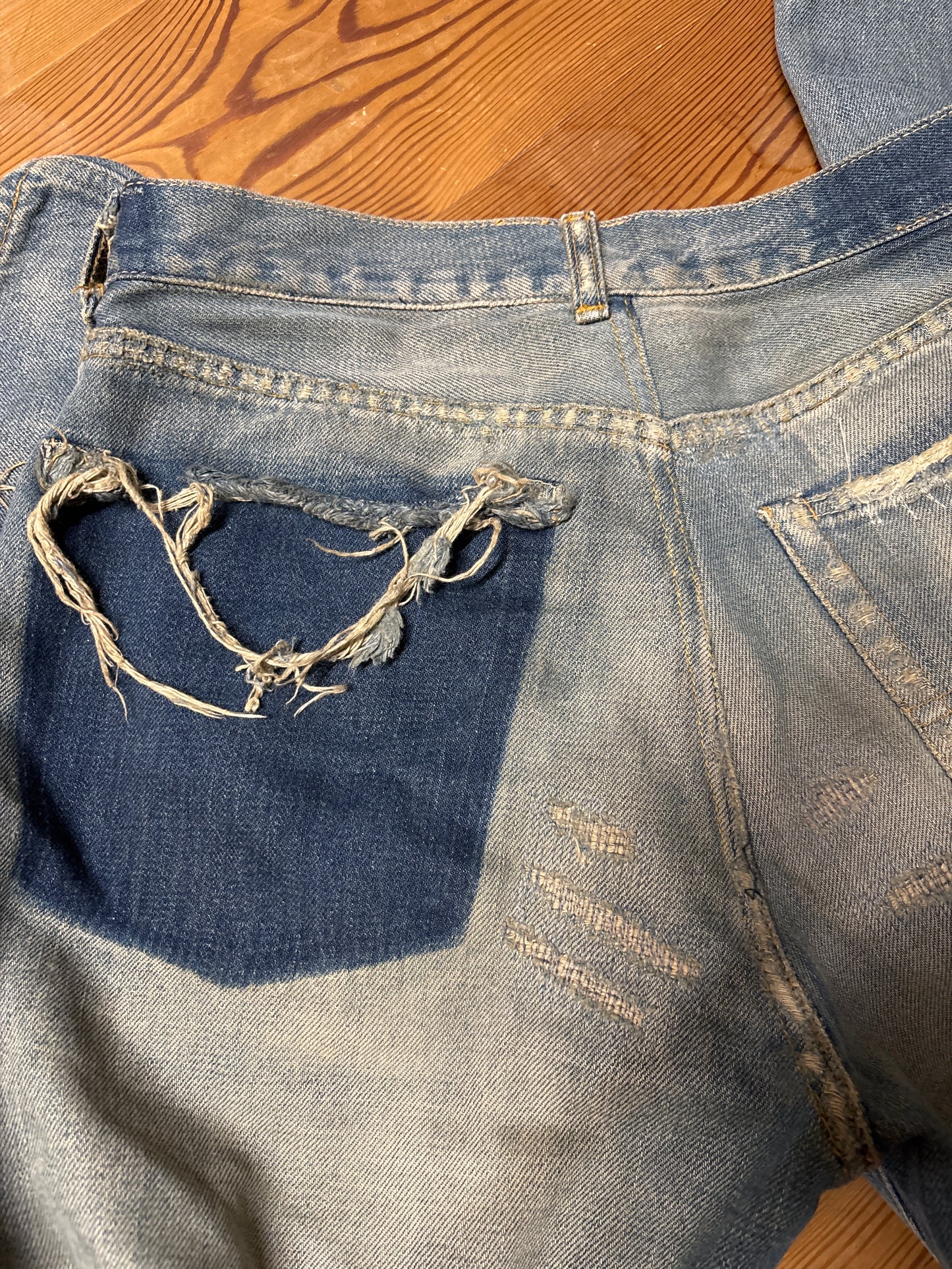 Undercover AW04 But Beautiful Red Yarn Denim