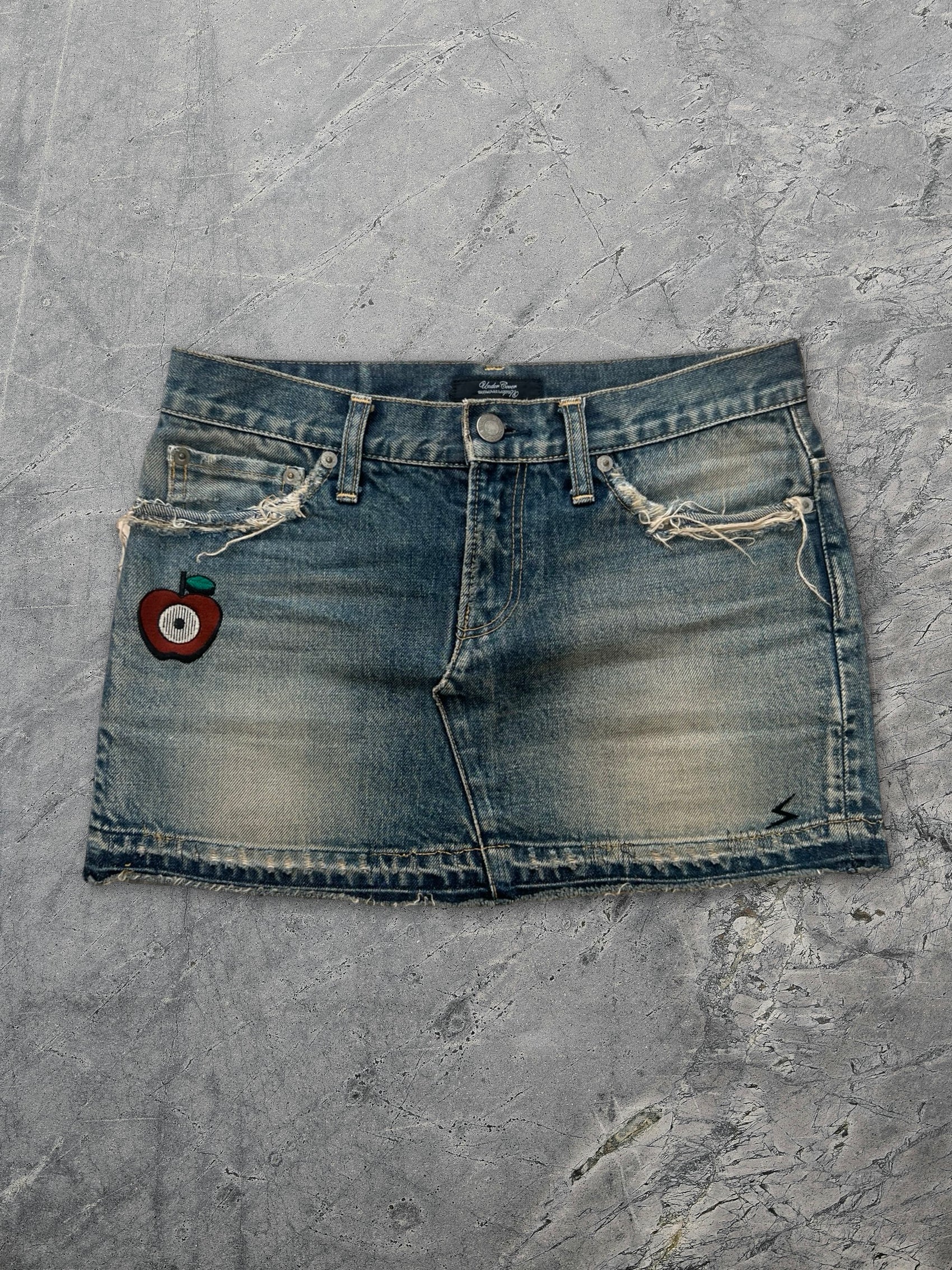 Undercover AW09 Apple Patch Denim Skirt