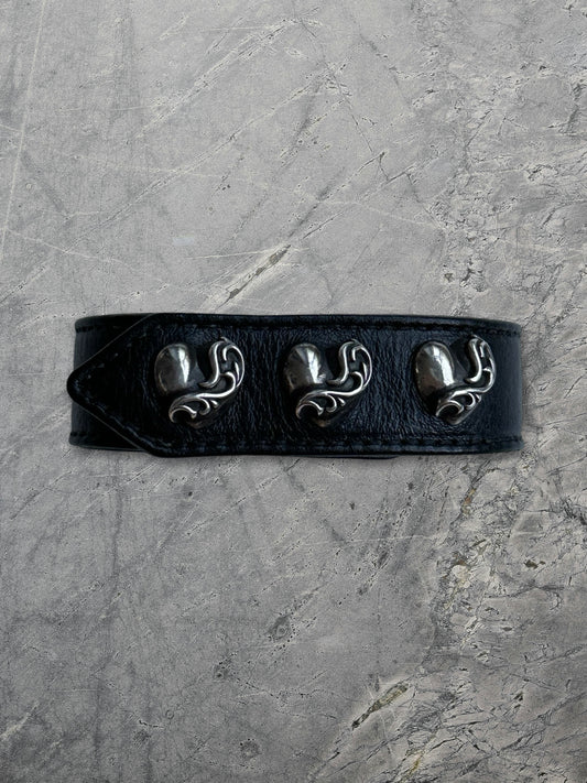 Chrome Hearts Leather Snap Bracelet