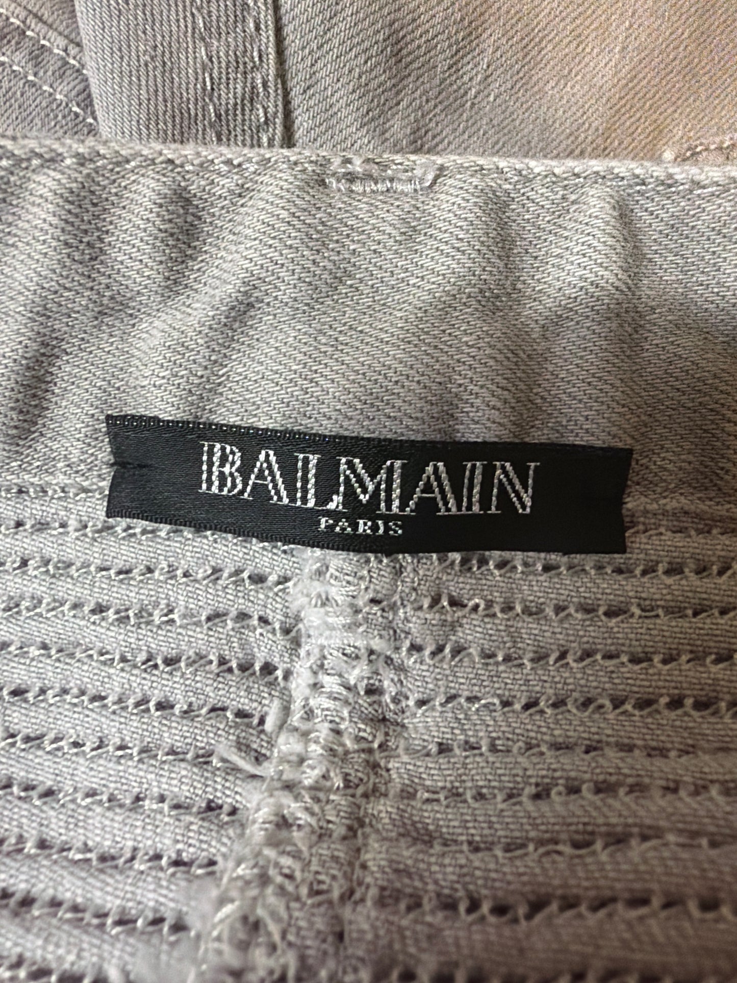 Balmain AW12 Marbled Biker Denim