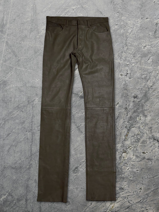 Dior Homme AW03 Luster Runway Sample Leather Pants